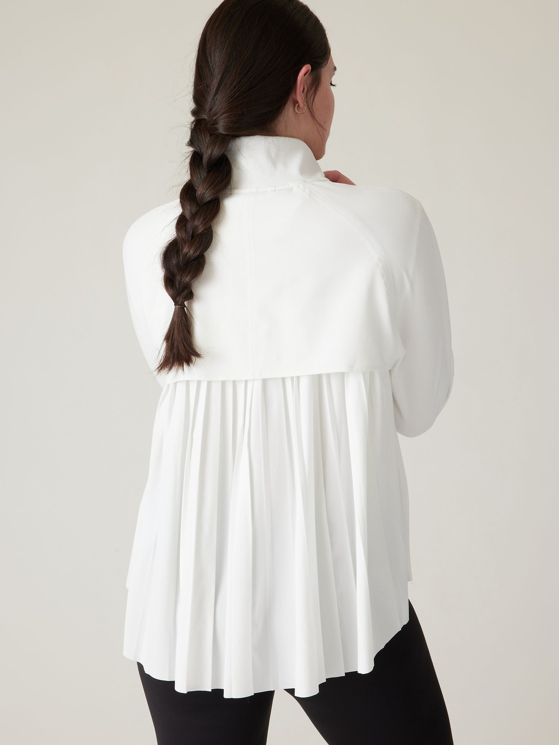 Athleta White Advantage Zip Up Jacket