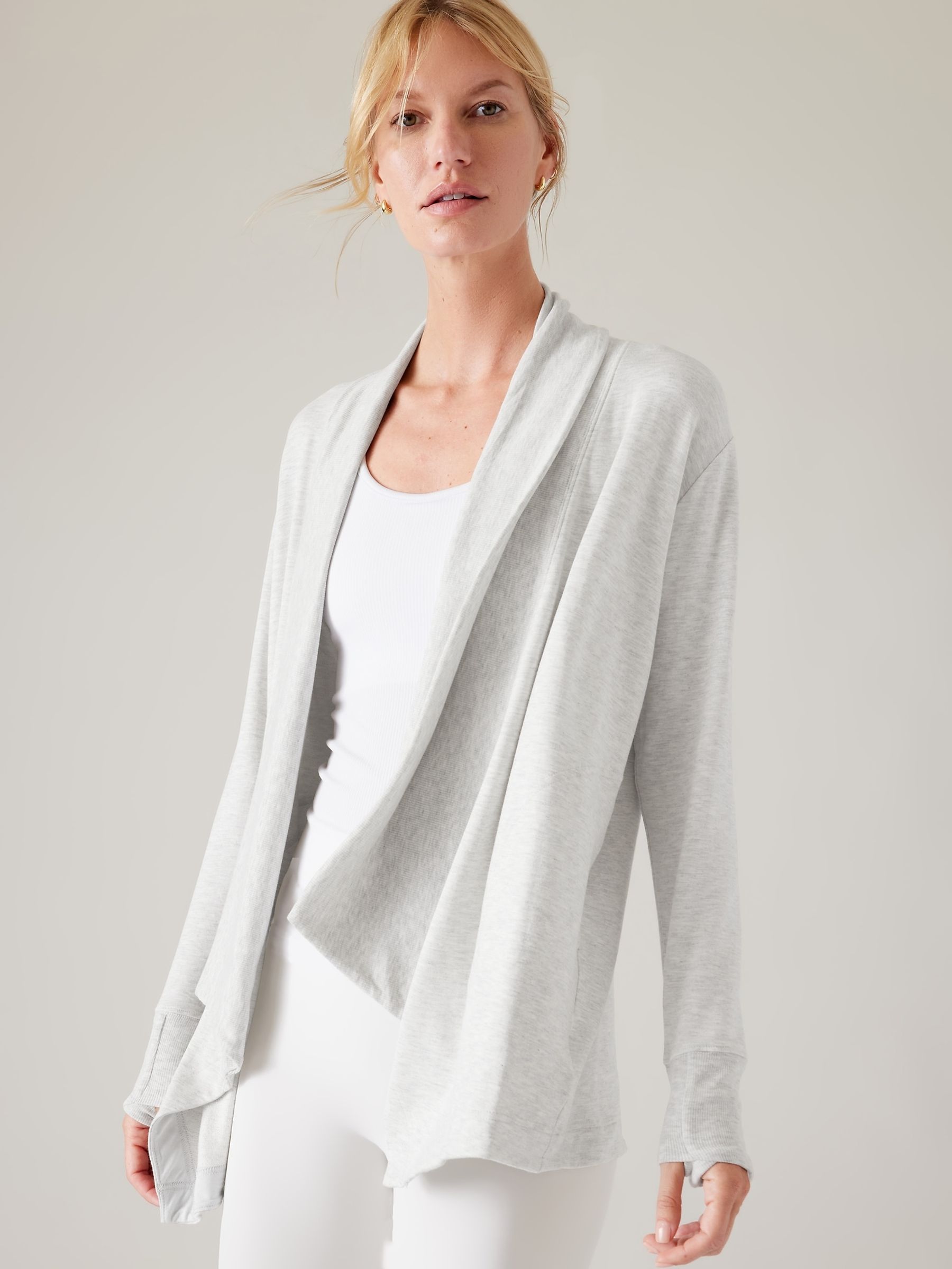 Long wrap cardigan sales