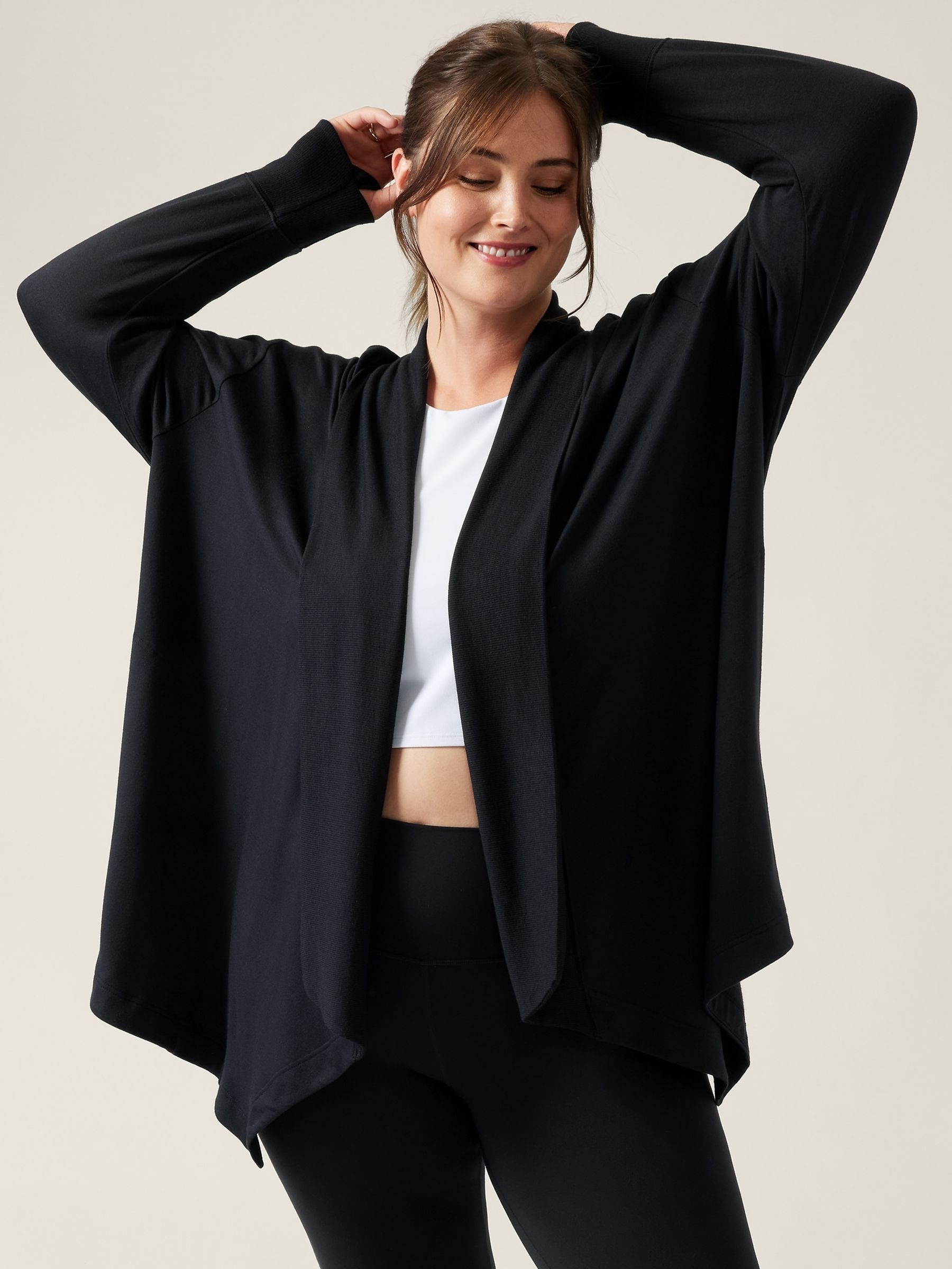 Athleta black cardigan new arrivals