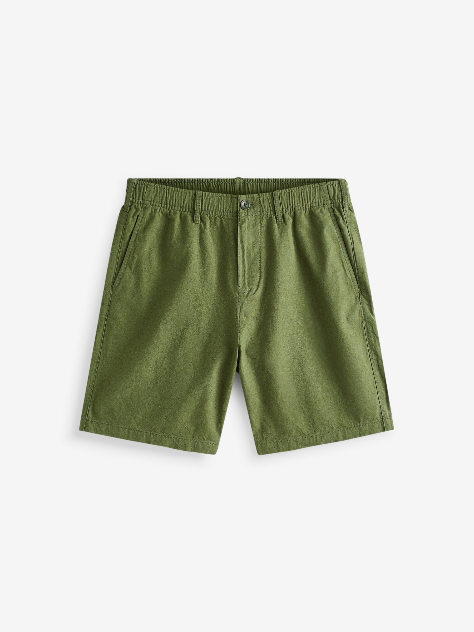 Buy Khaki Green 7 Linen Cotton Shorts from the Gap online shop