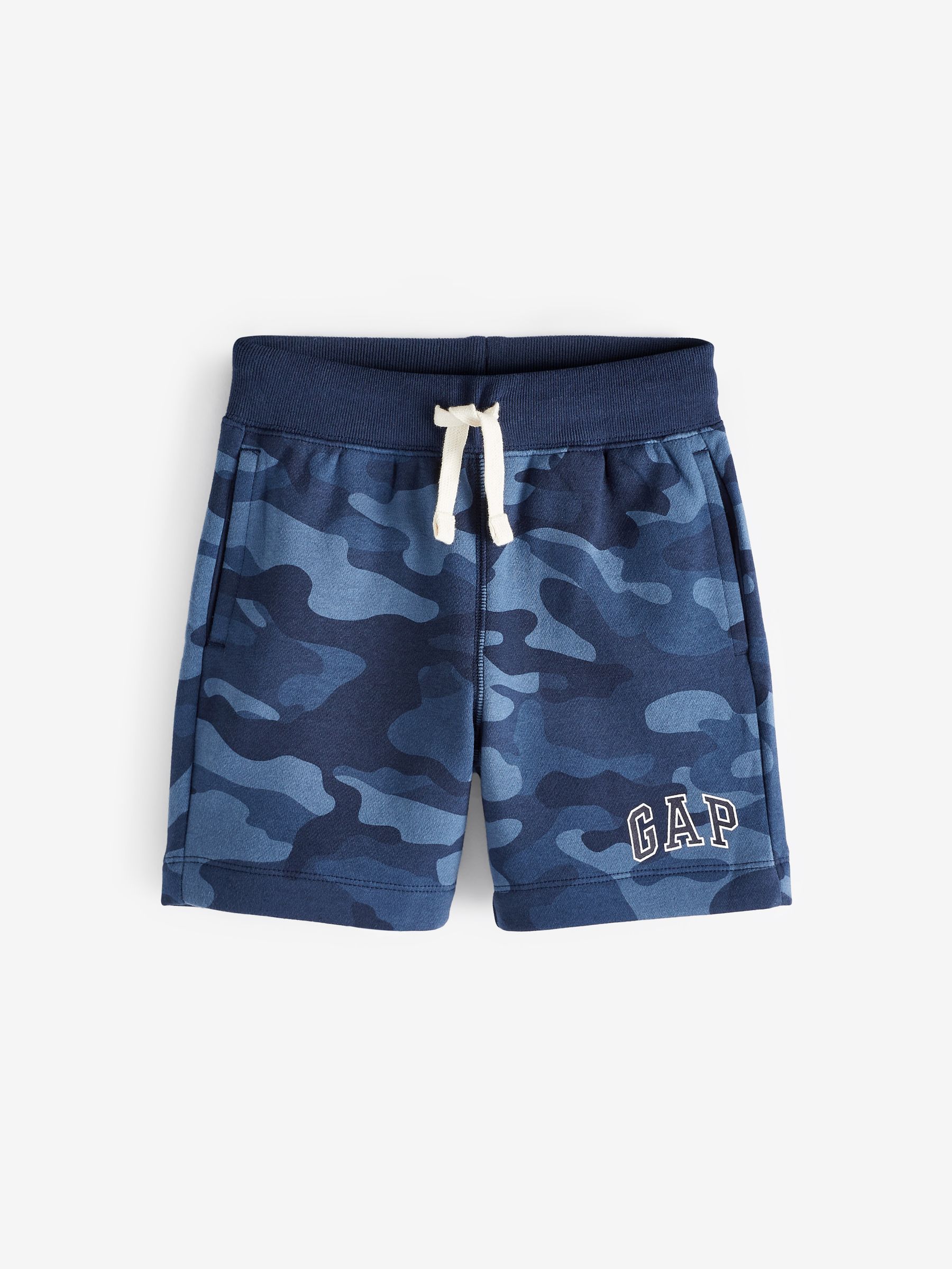 Buy Navy Blue Camo Pull On Logo Jogger Shorts 4 13yrs from the Gap online shop