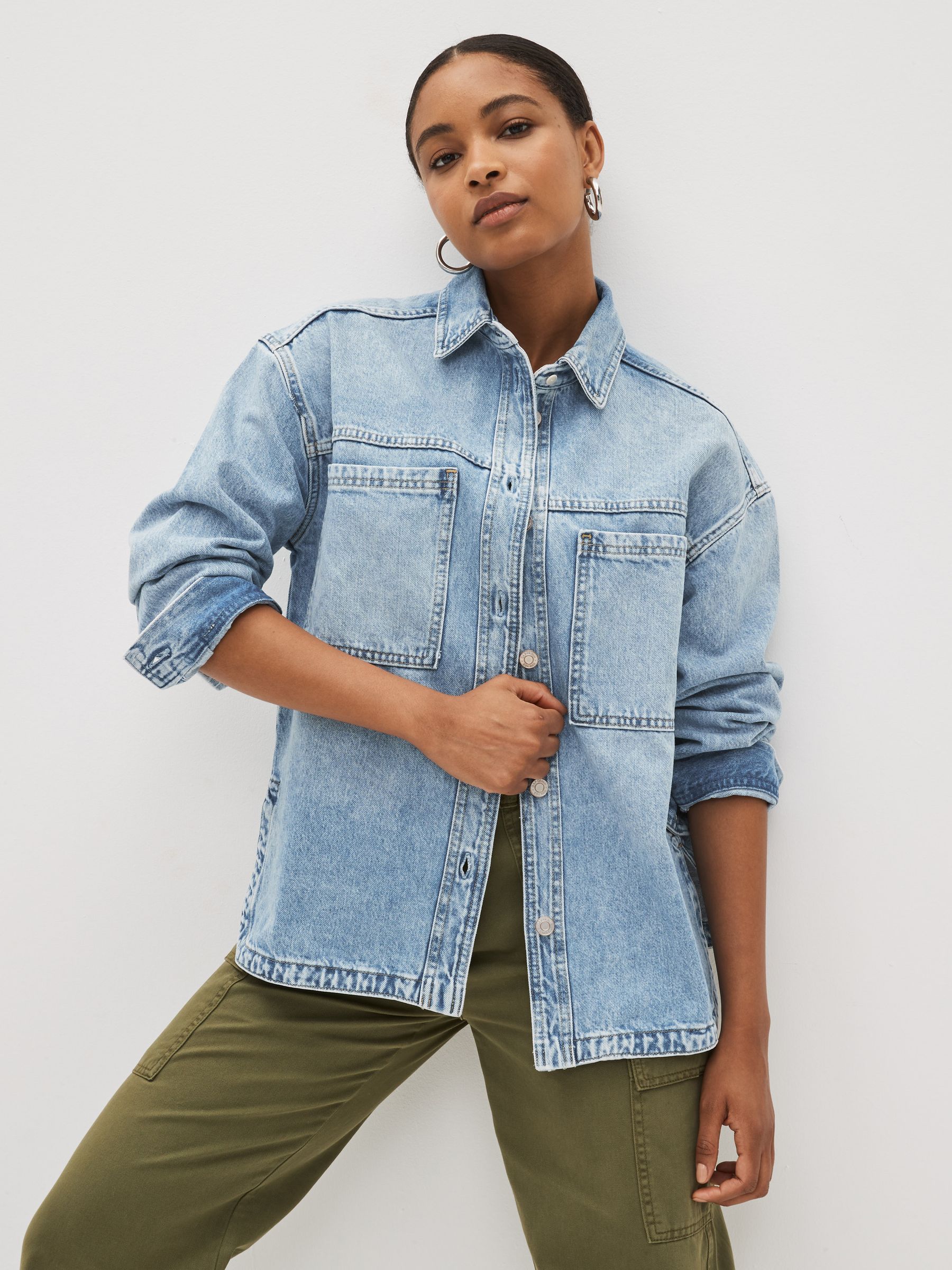 Blue Denim Shirt Jacket