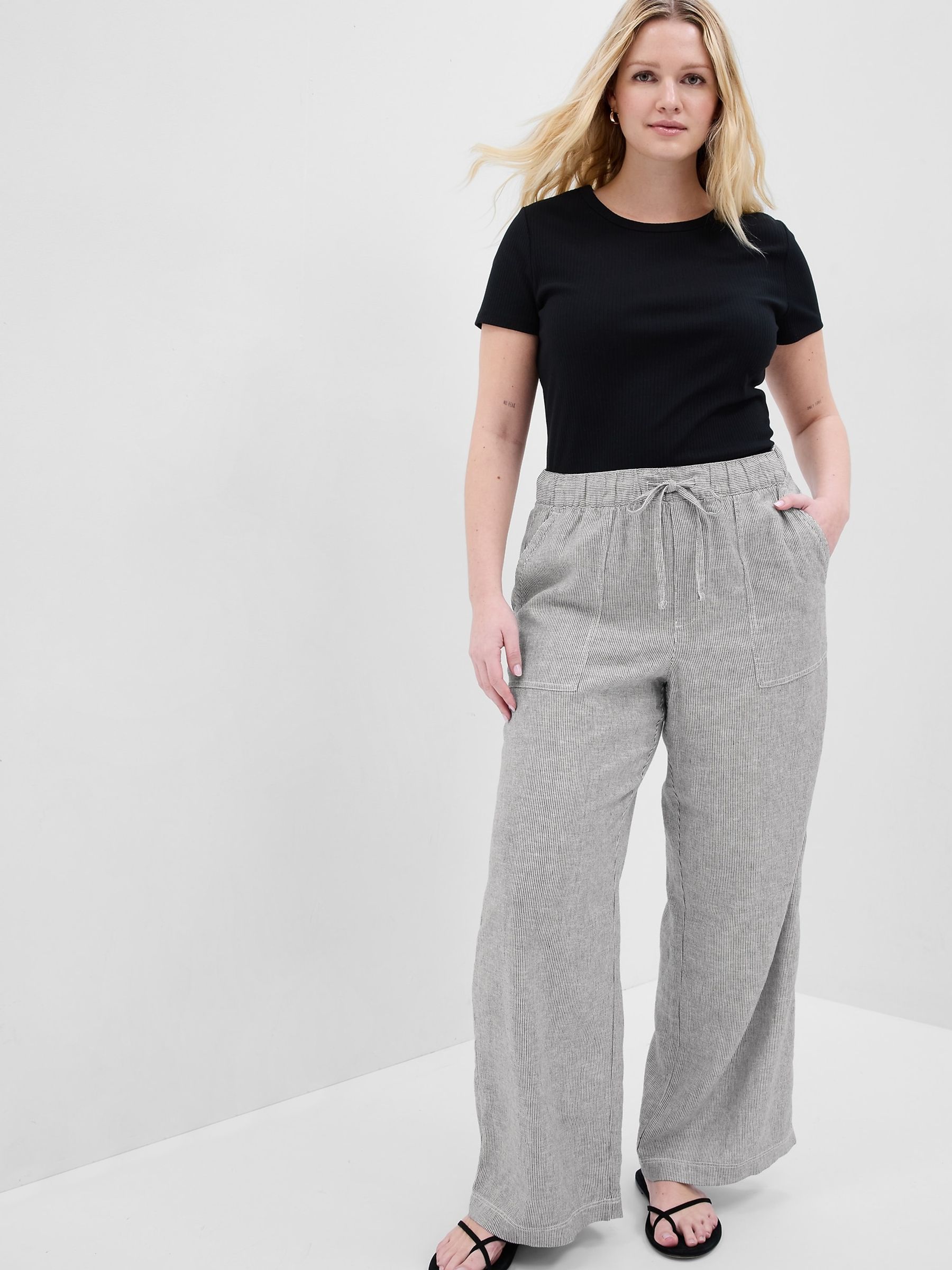 Next grey linen trousers deals