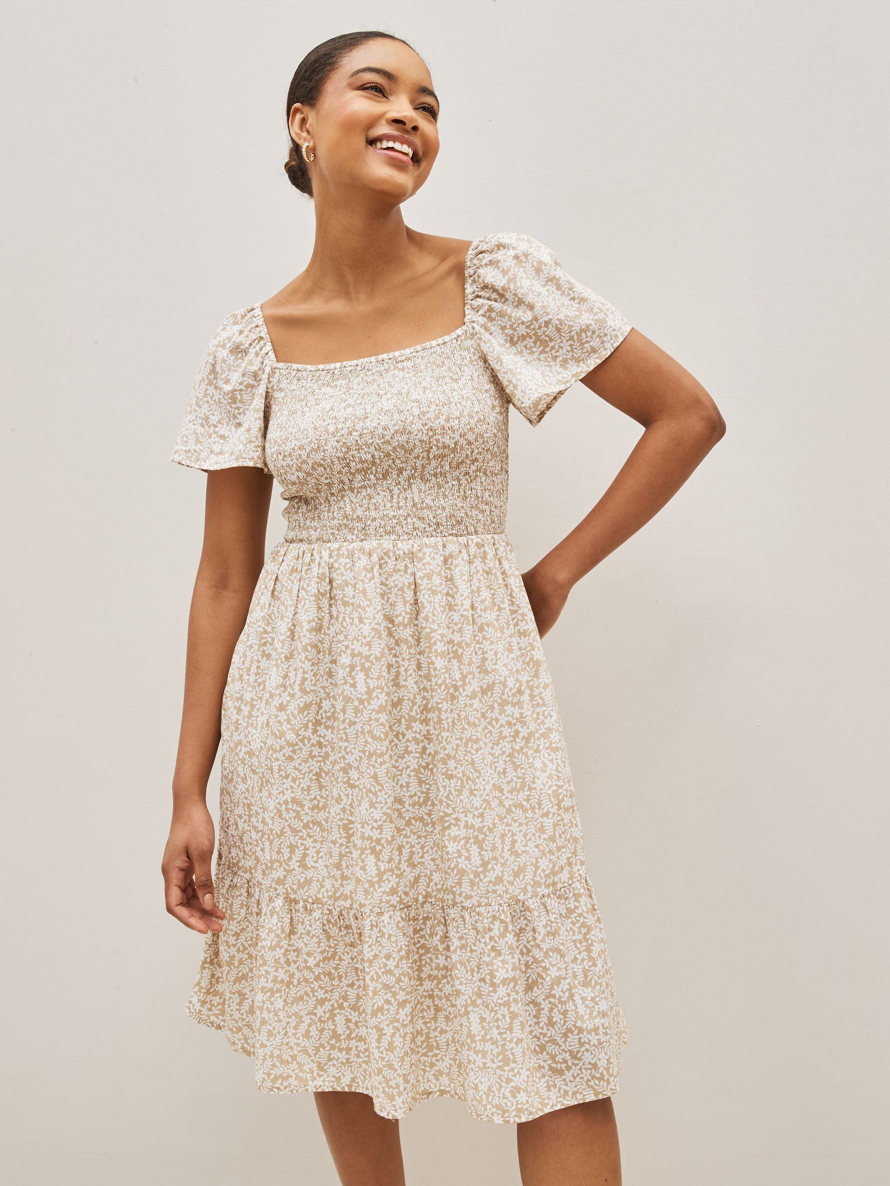 Midi cap sleeve dress gap discount