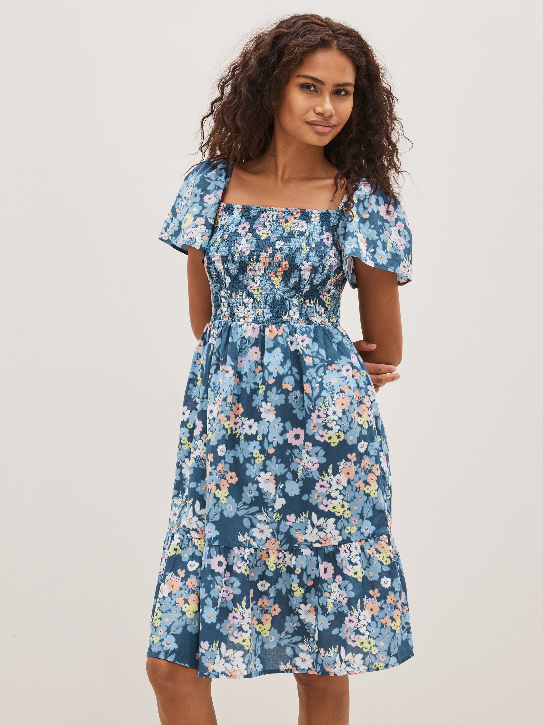Midi cap sleeve dress gap discount