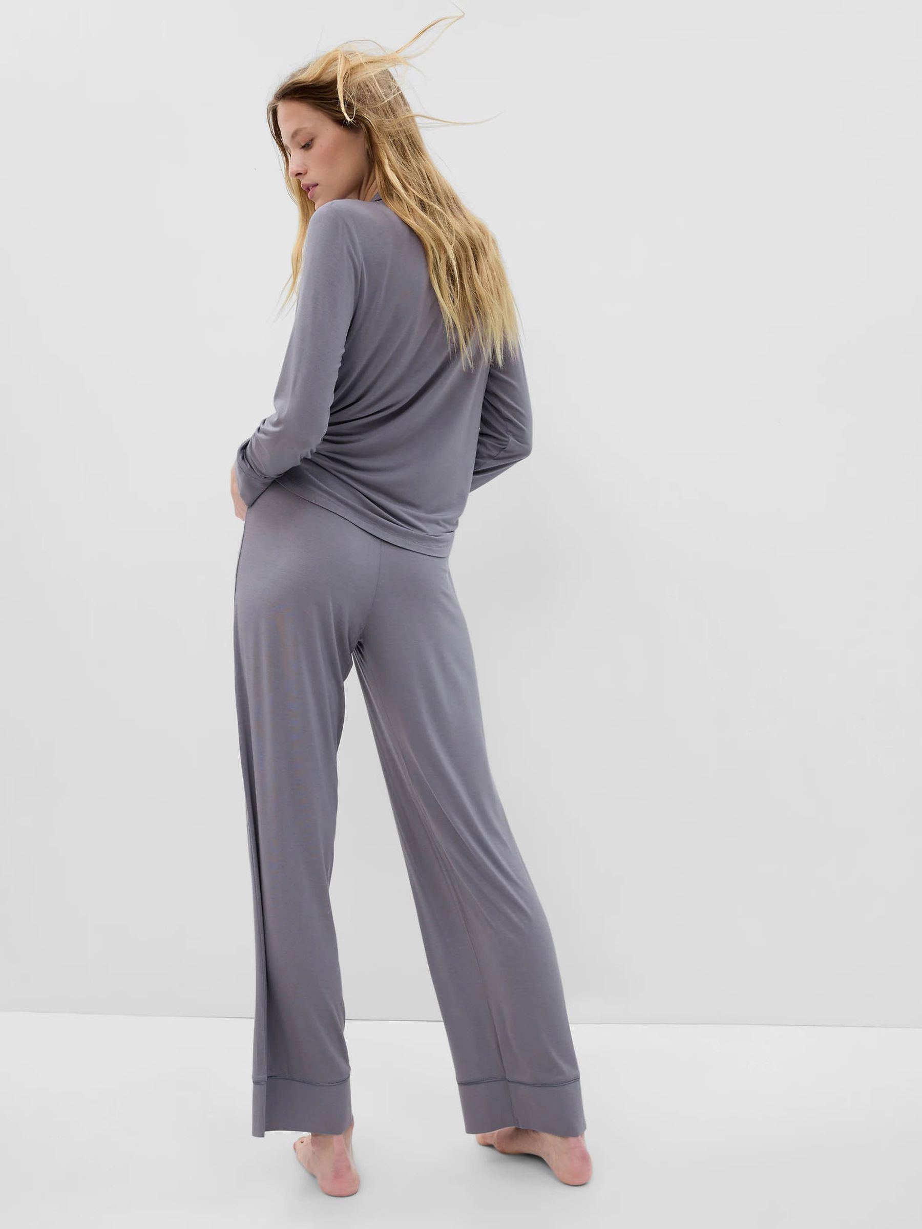 Buy Light Grey Lenzing Modal Pyjama Bottoms from the Gap online shop