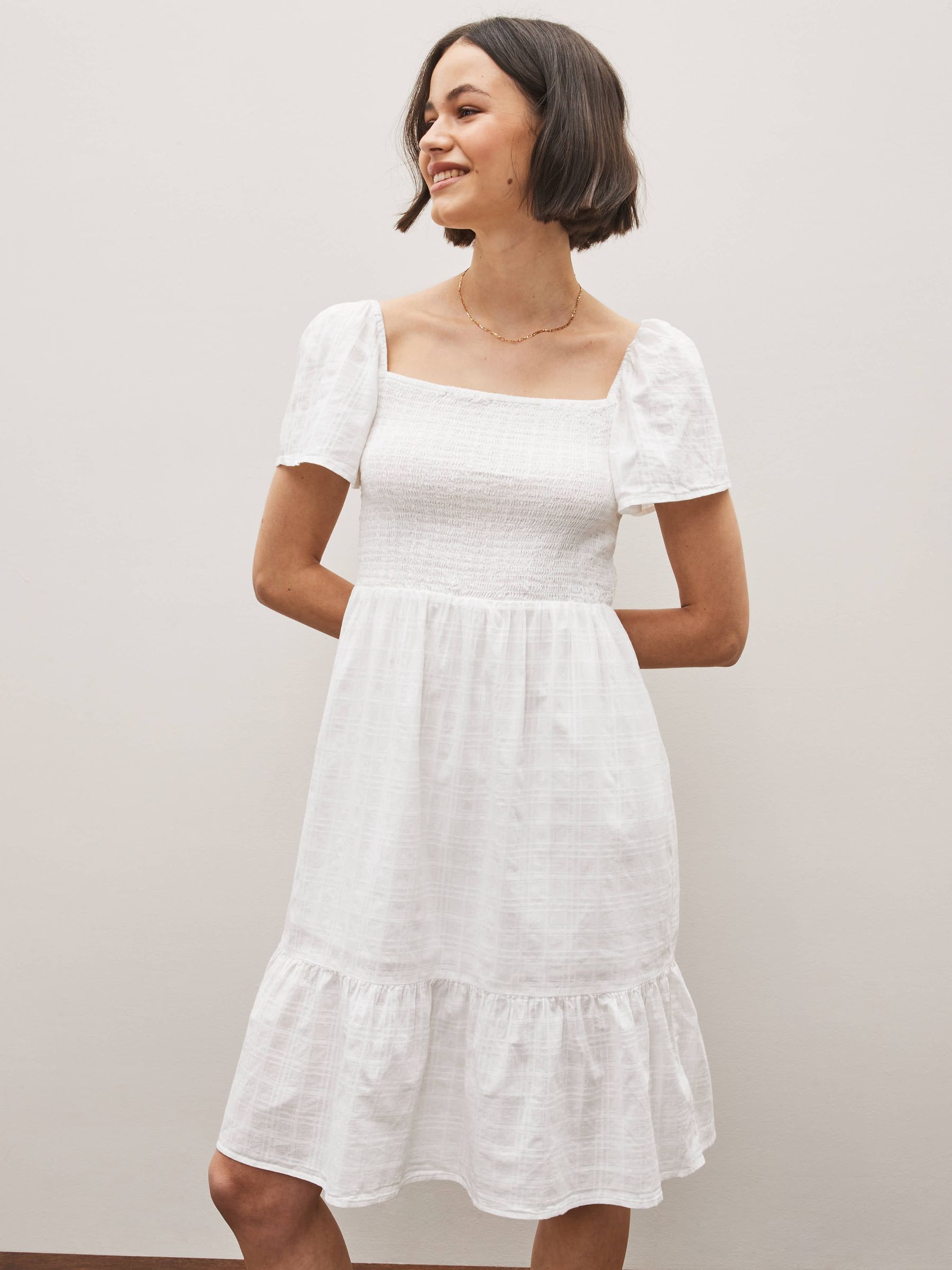 Midi cap sleeve dress gap clearance