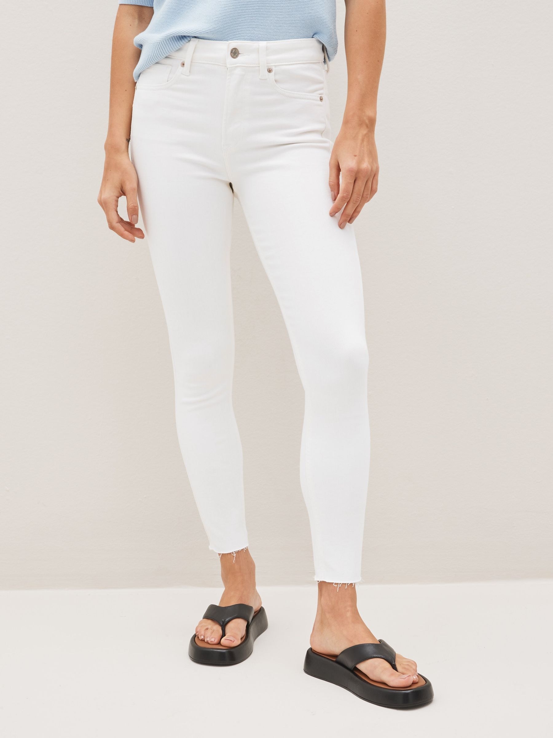 White High Waisted Universal Jeggings