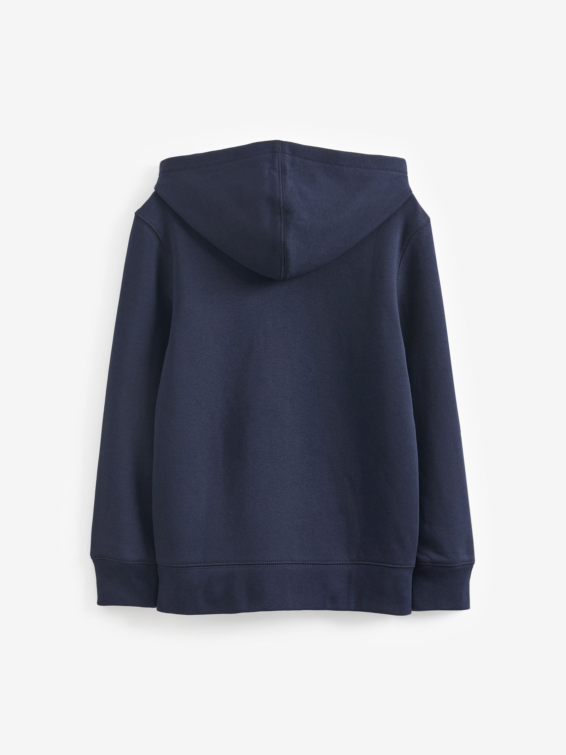 Navy Blue Logo Zip Through Hoodie 4 13yrs