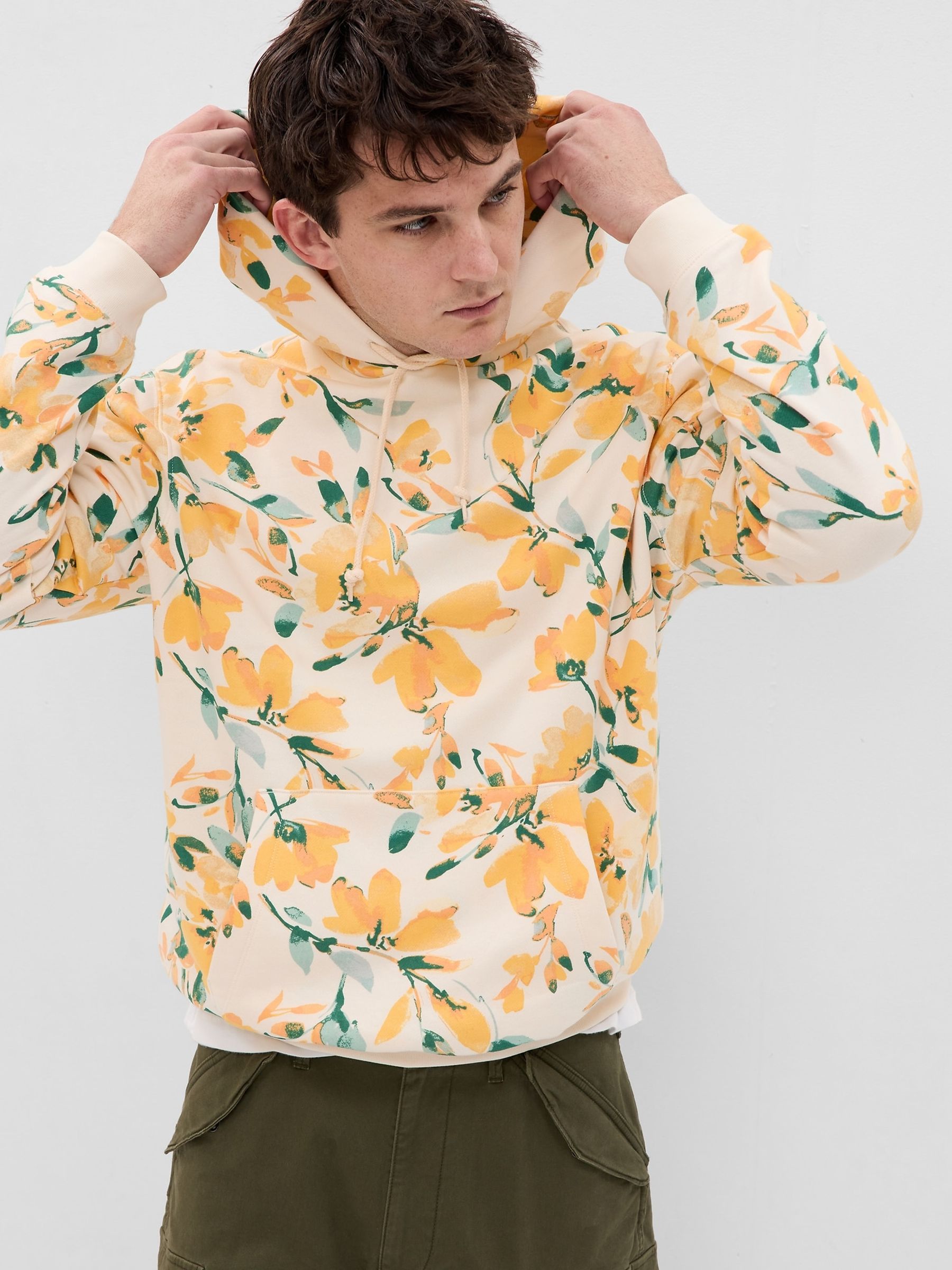 Mens floral hoodie on sale