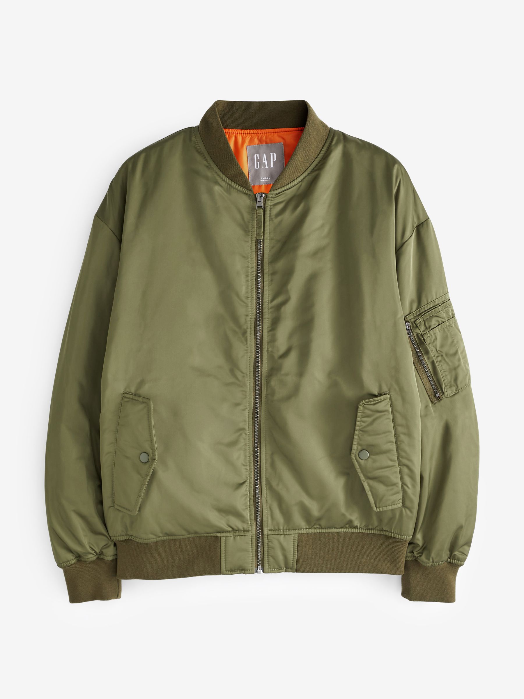 Gap long bomber jacket discount