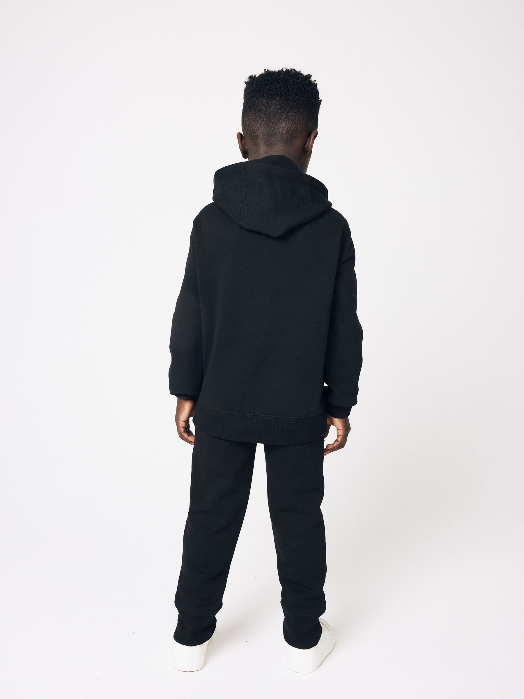 Black Logo Overhead Hoodie 4 13yrs