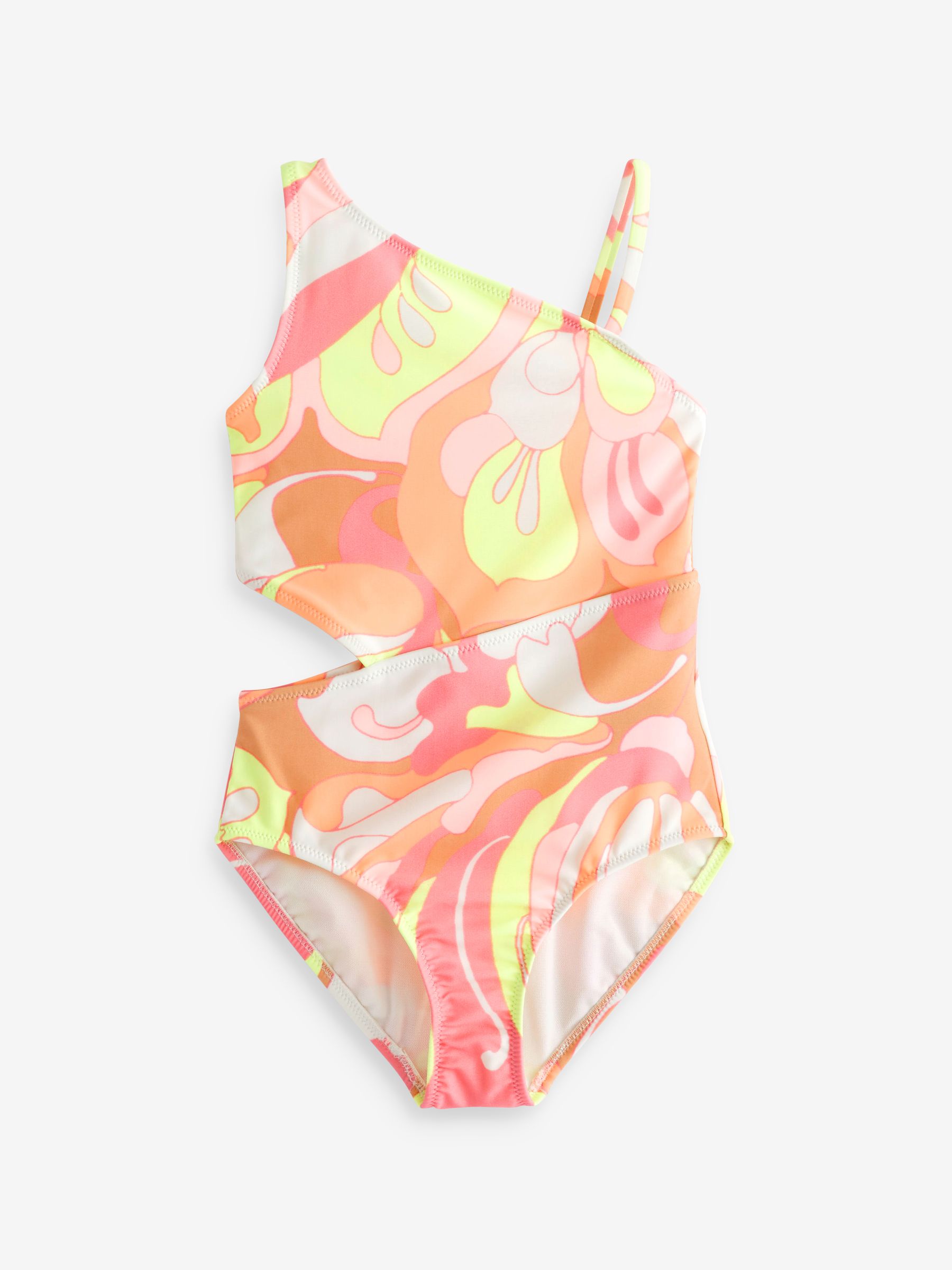 Buy Orange Pink Yellow Asymmetric Cut Out Swimsuit from the Gap online shop