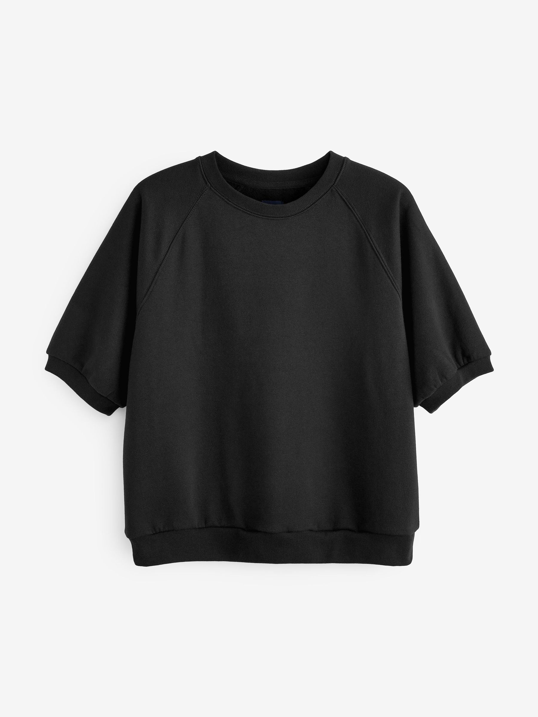 Short sleeve crew neck sweatshirt hotsell