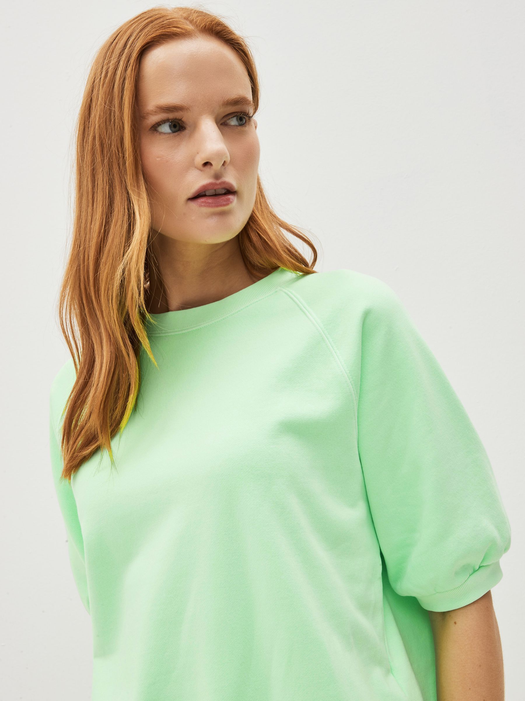 Neon green crew neck sweatshirt shop