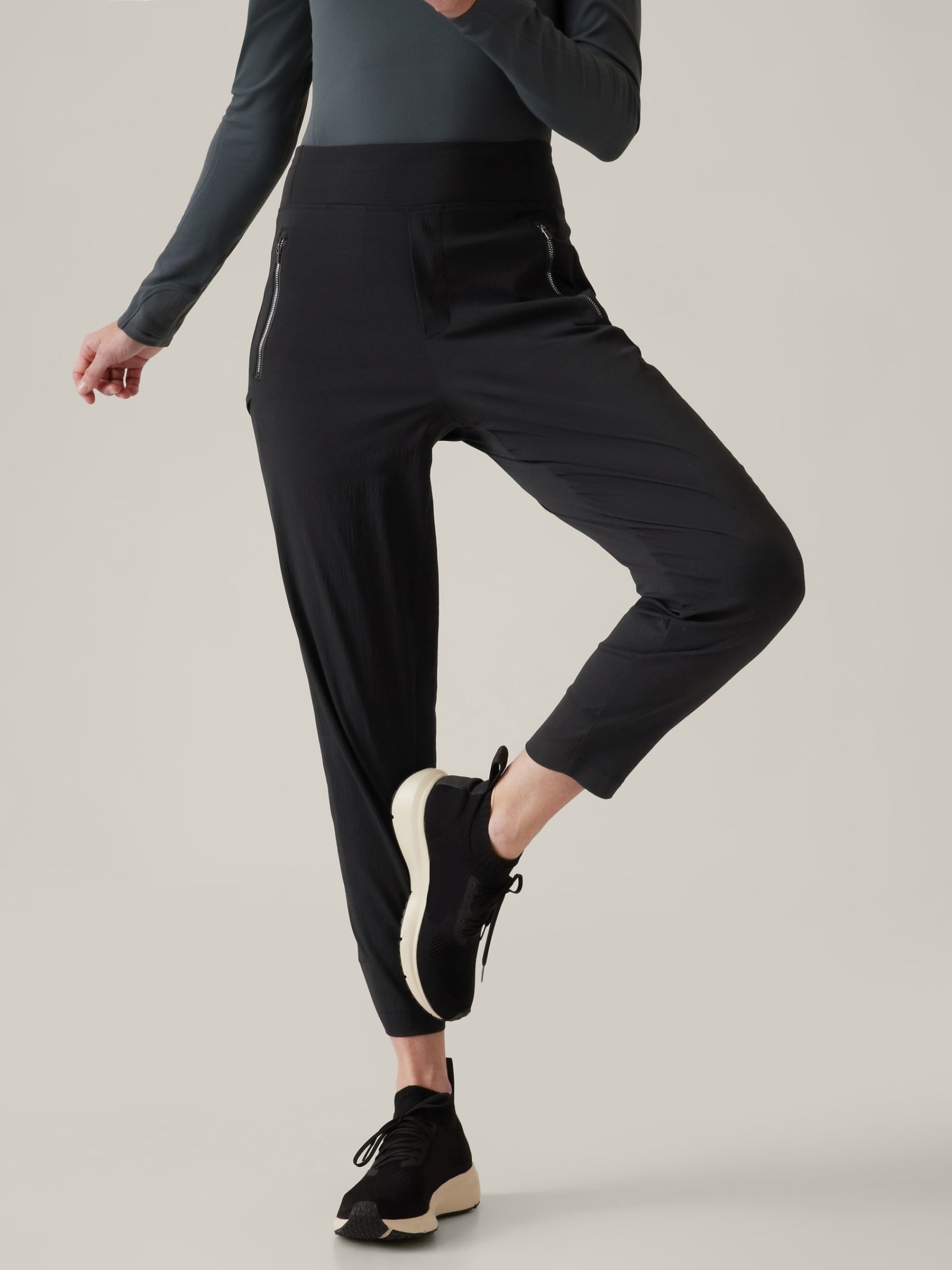 Athleta black joggers sales