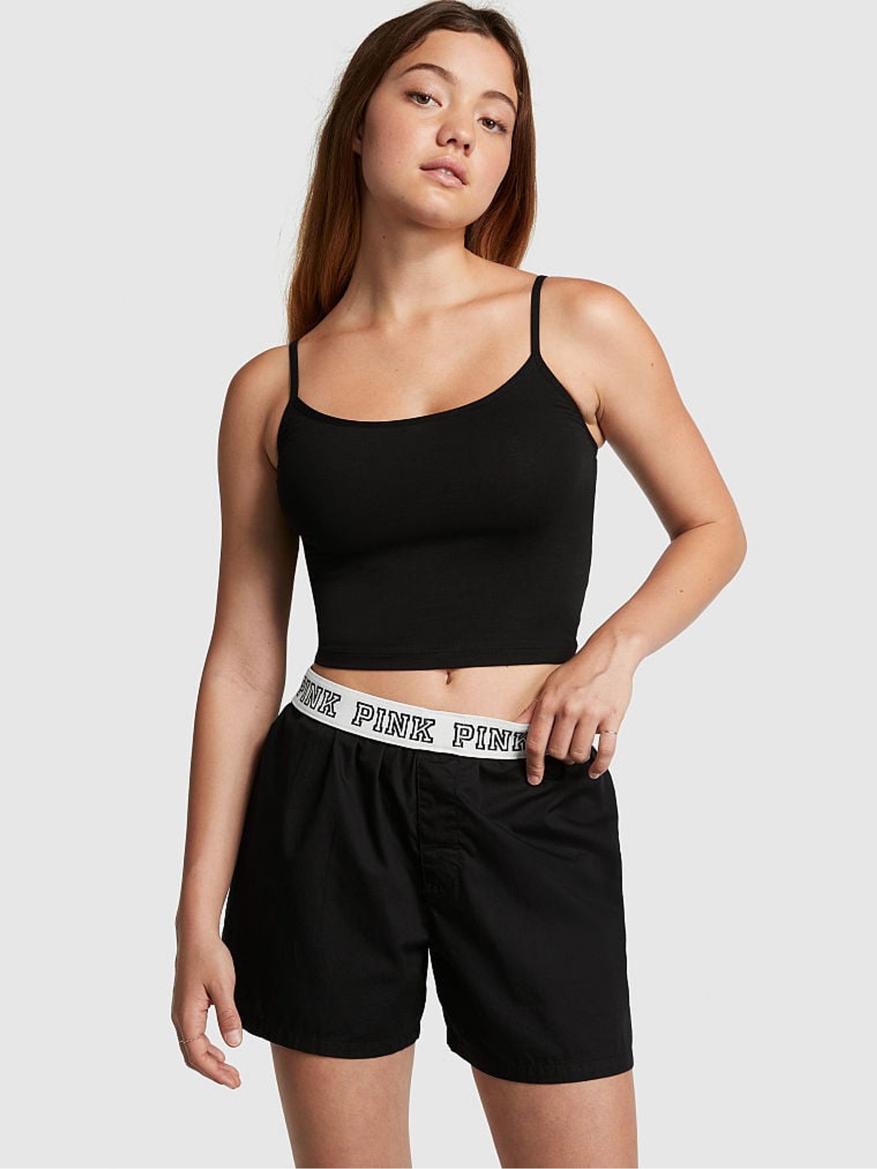 Pure Black Pyjama Boxer Shorts