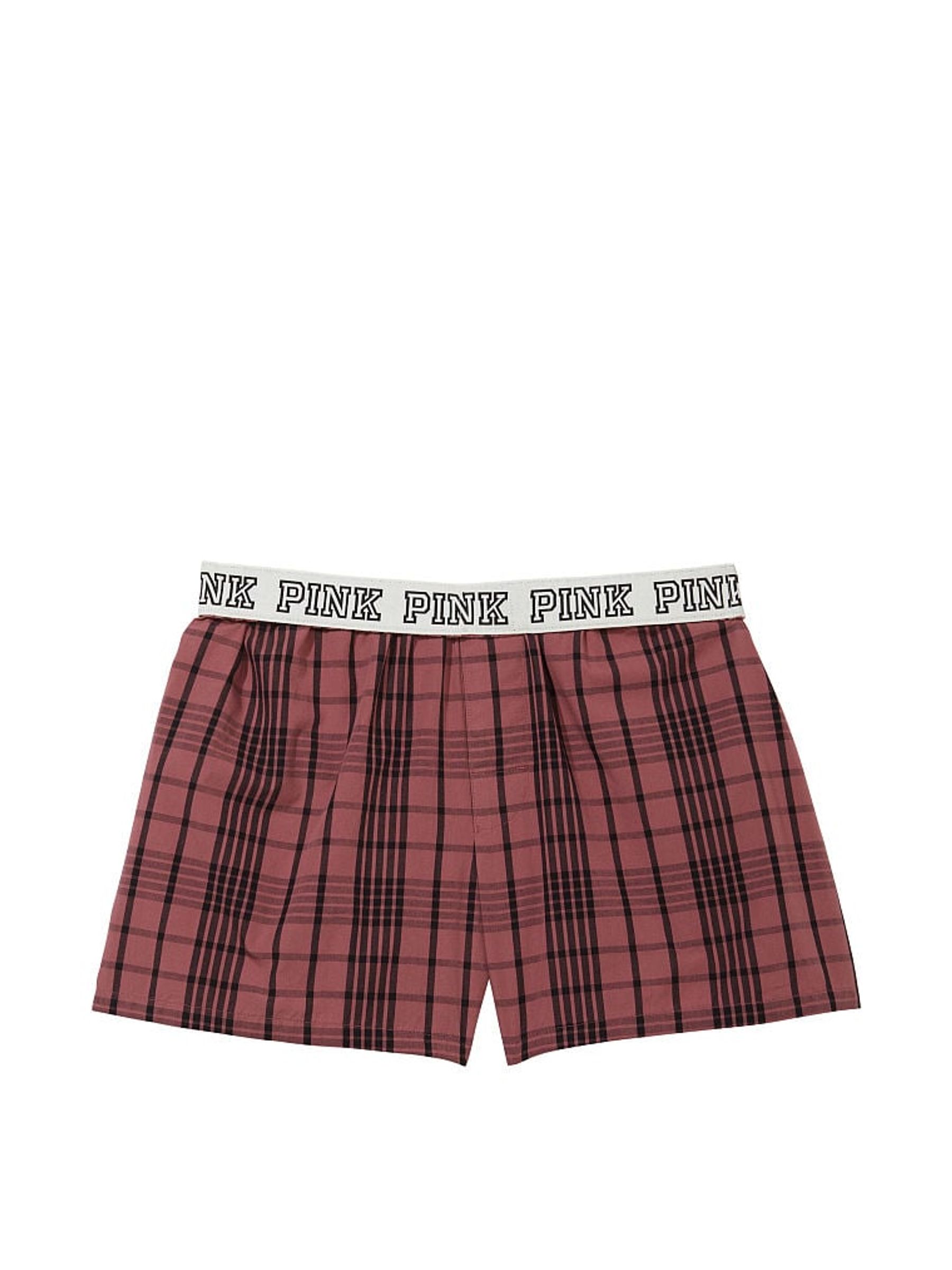 Buy Victoria s Secret Morning Rose Pink Plaid Sleep Boxer Short from the Victoria s Secret UK online shop