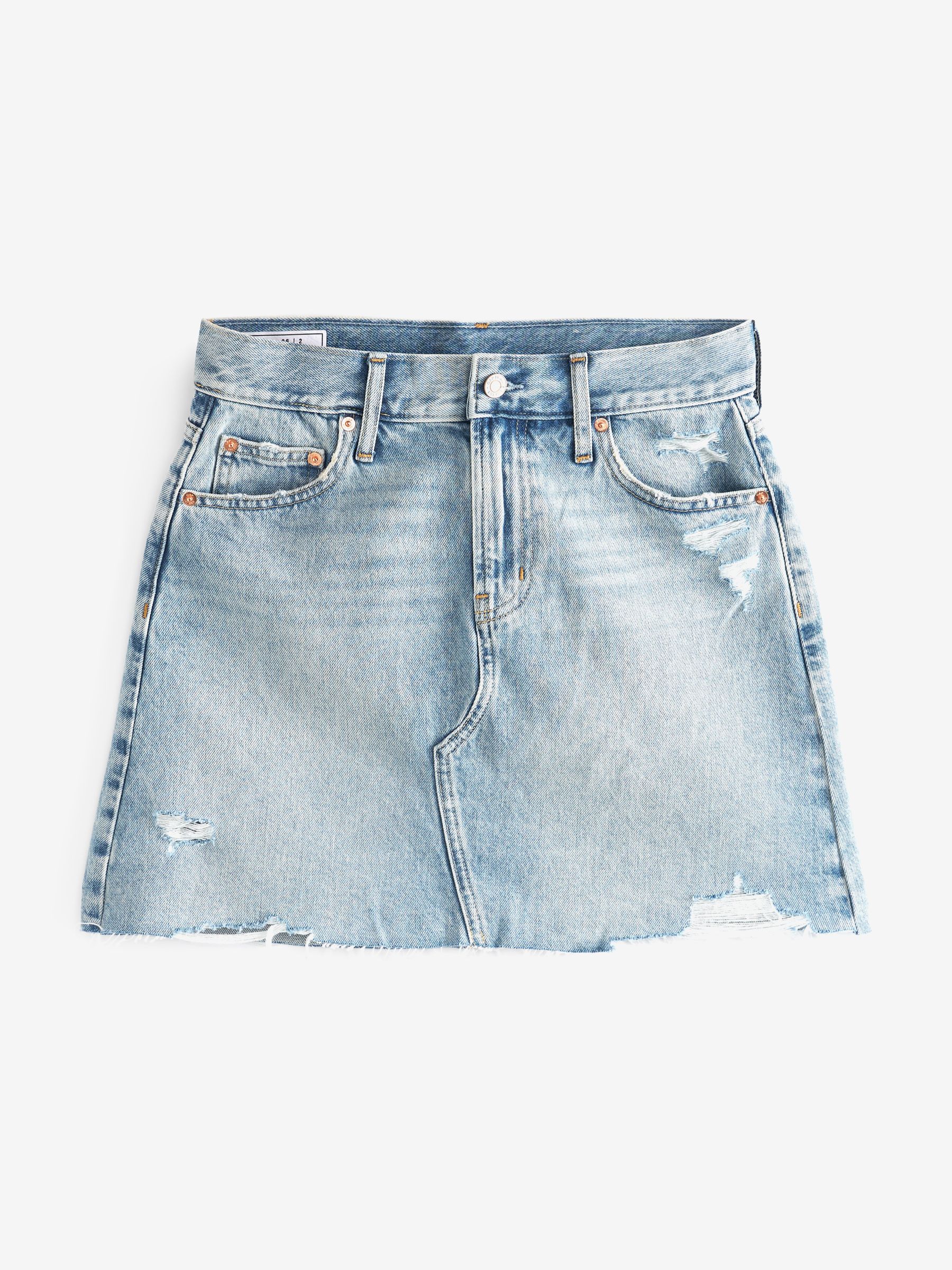 Buy Blue High Rise Denim Mini Skirt from the Gap online shop