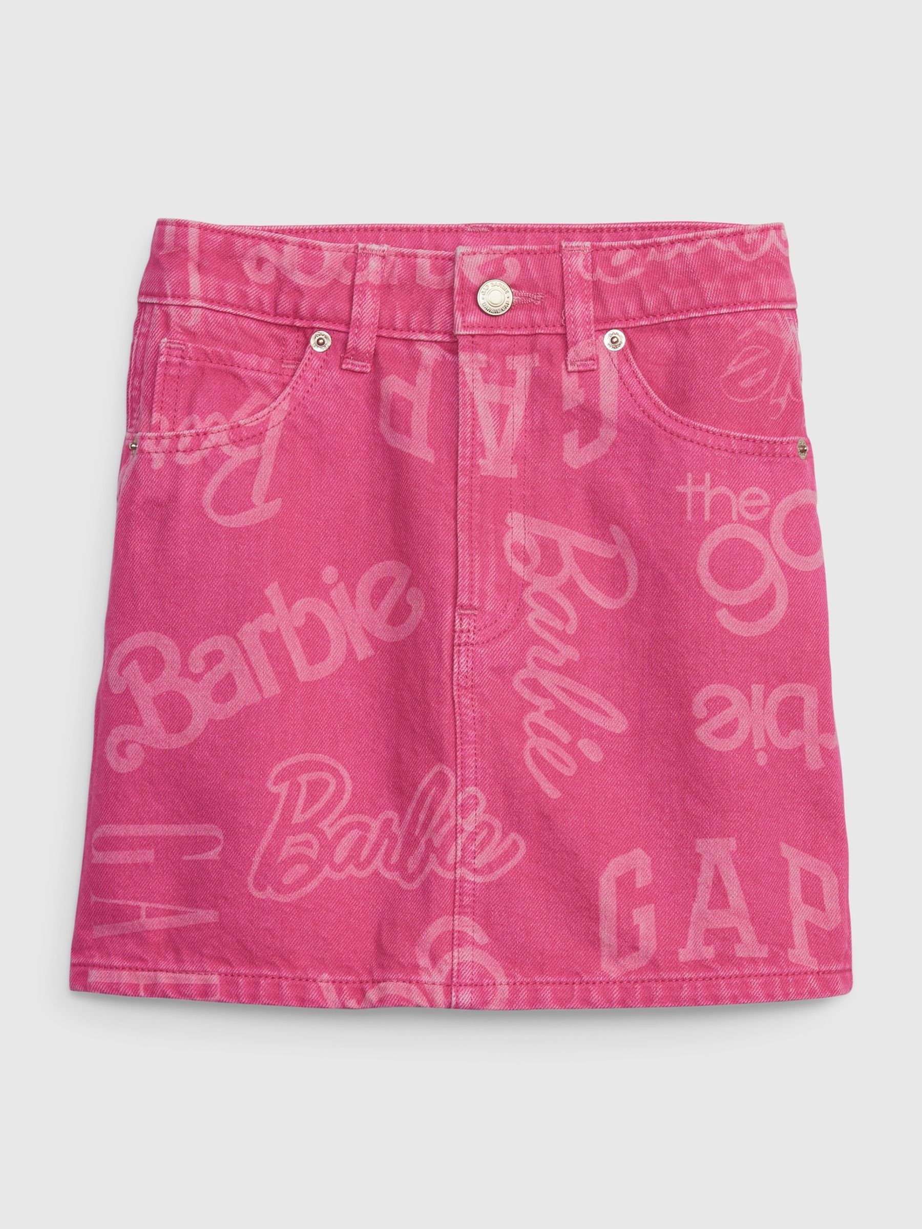 Barbie High Rise Logo Denim Skirt Kids