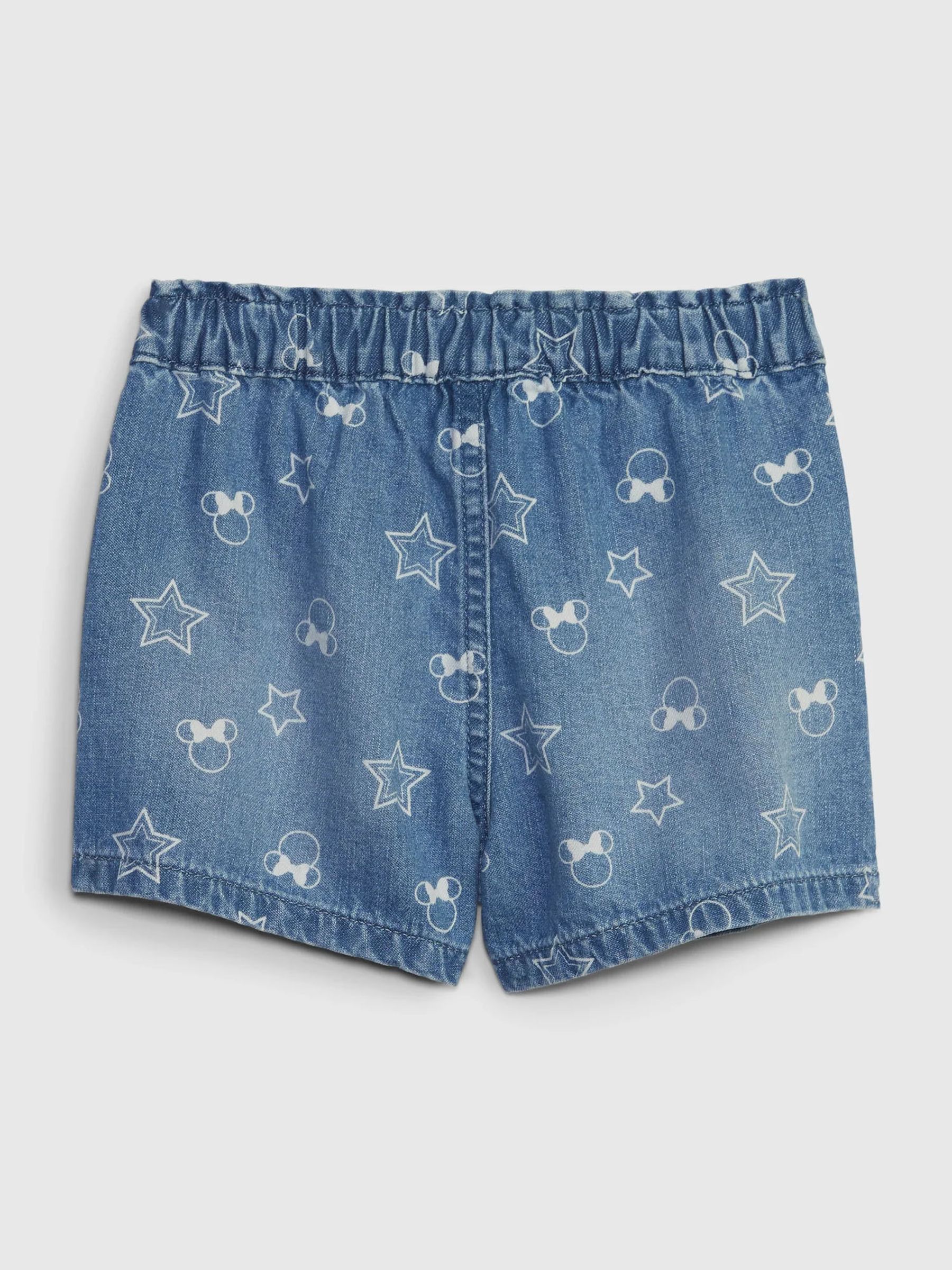 Mid Wash Blue Disney Minnie Mouse Denim Pull On Shorts Gap