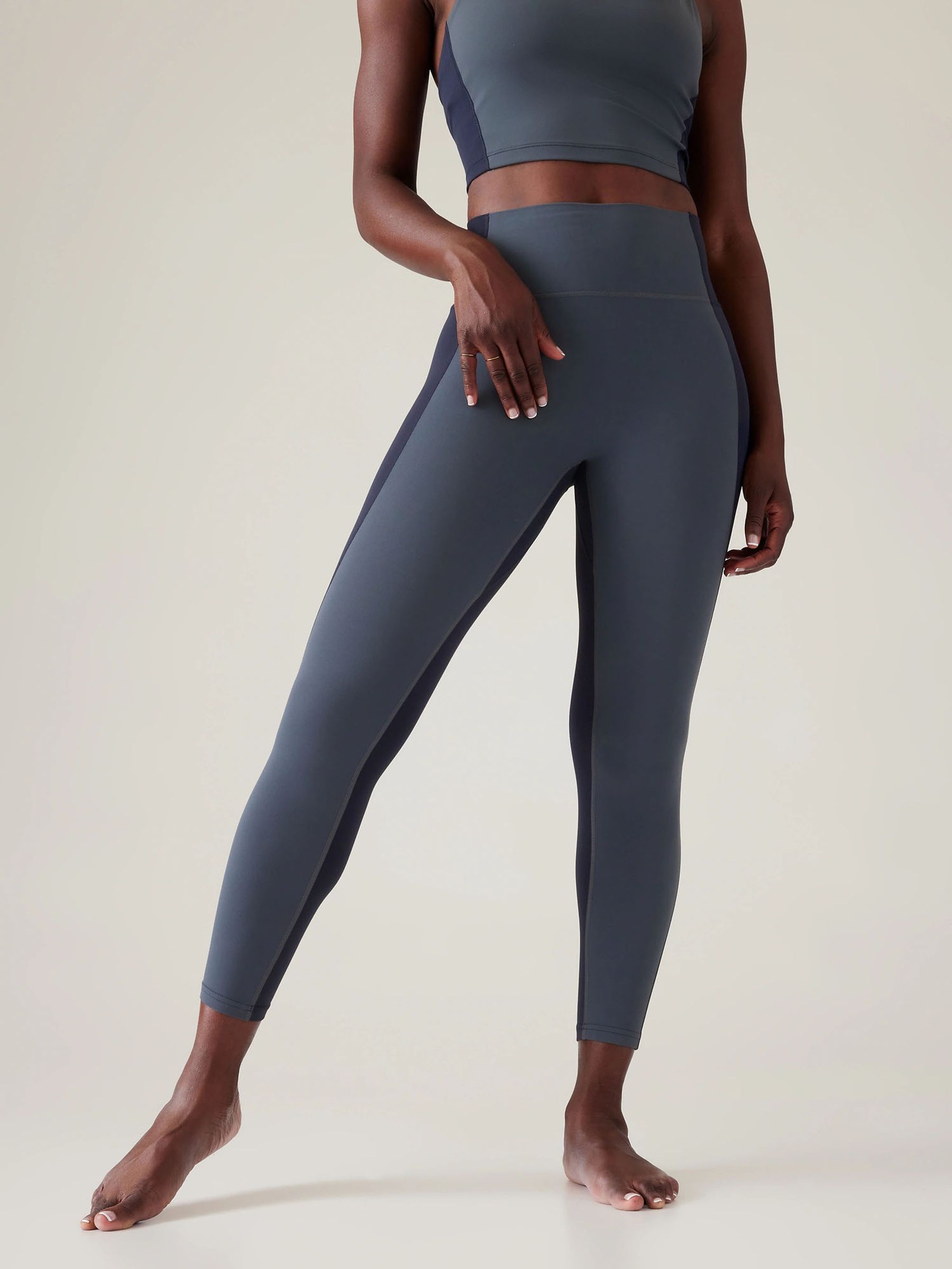 Buy Athleta Blue Transcend Colorblock 7 8 Leggings from the Gap online shop