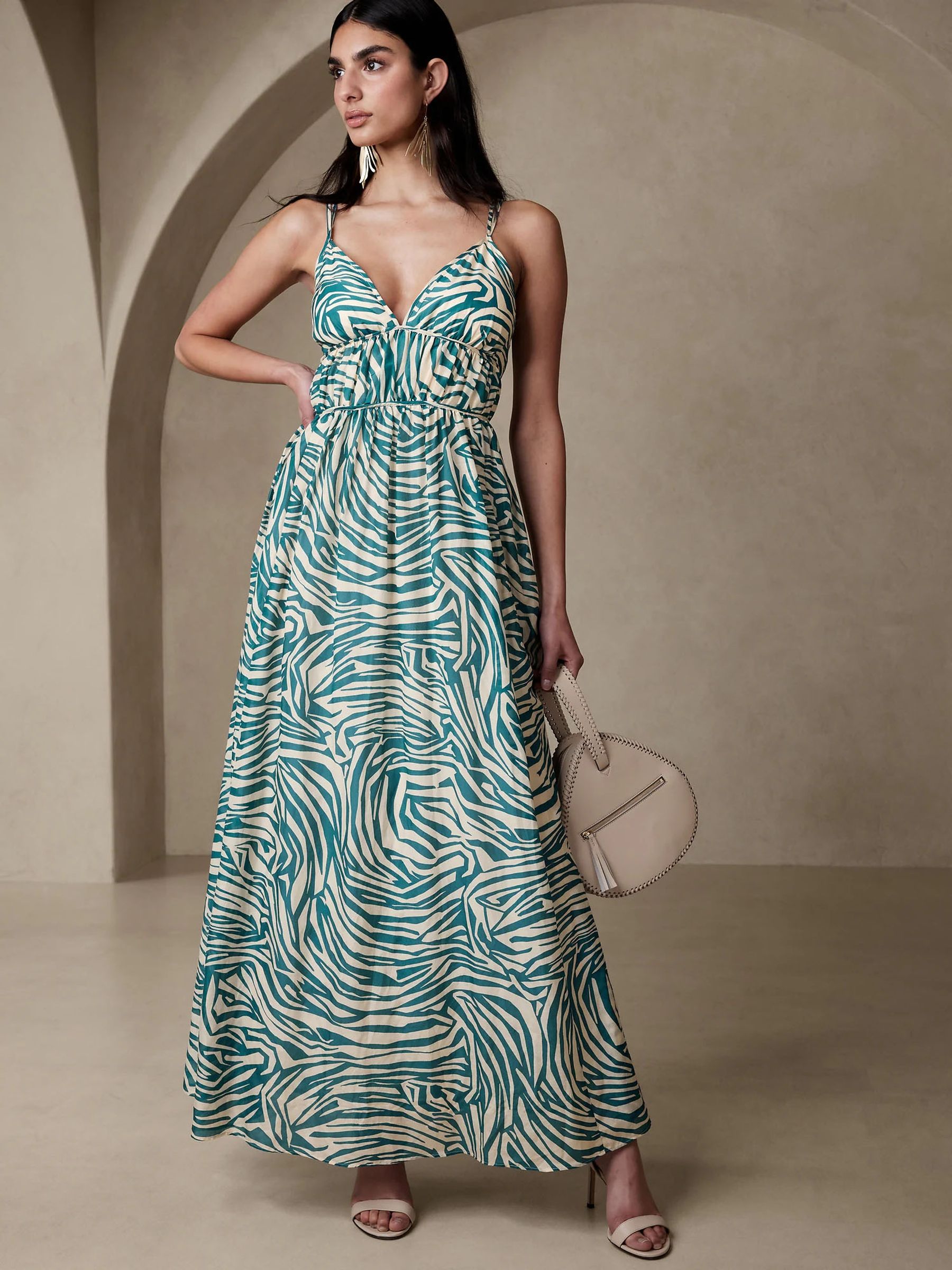 Banana republic blue maxi dress 2025