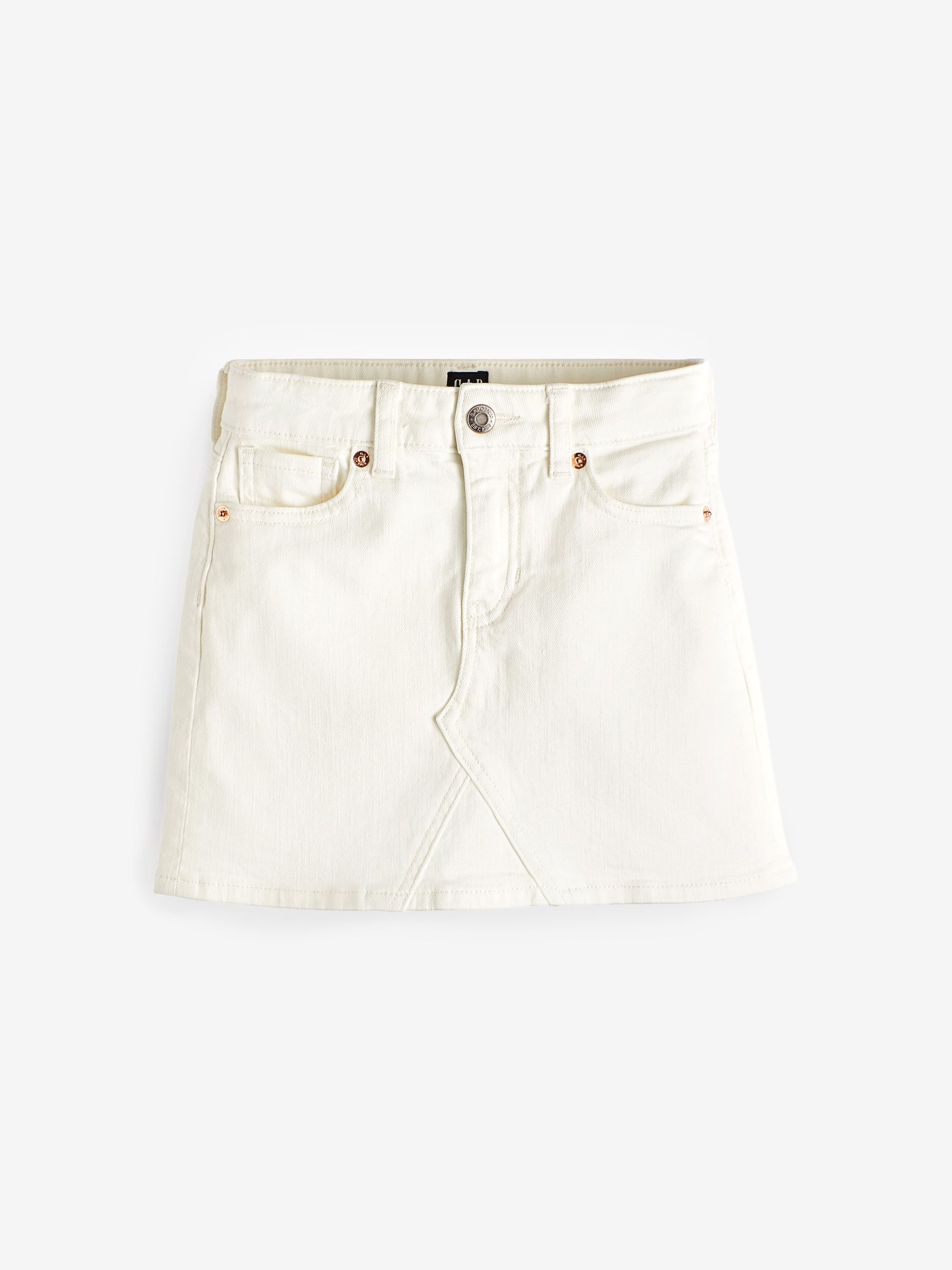 White denim skirt gap hot sale