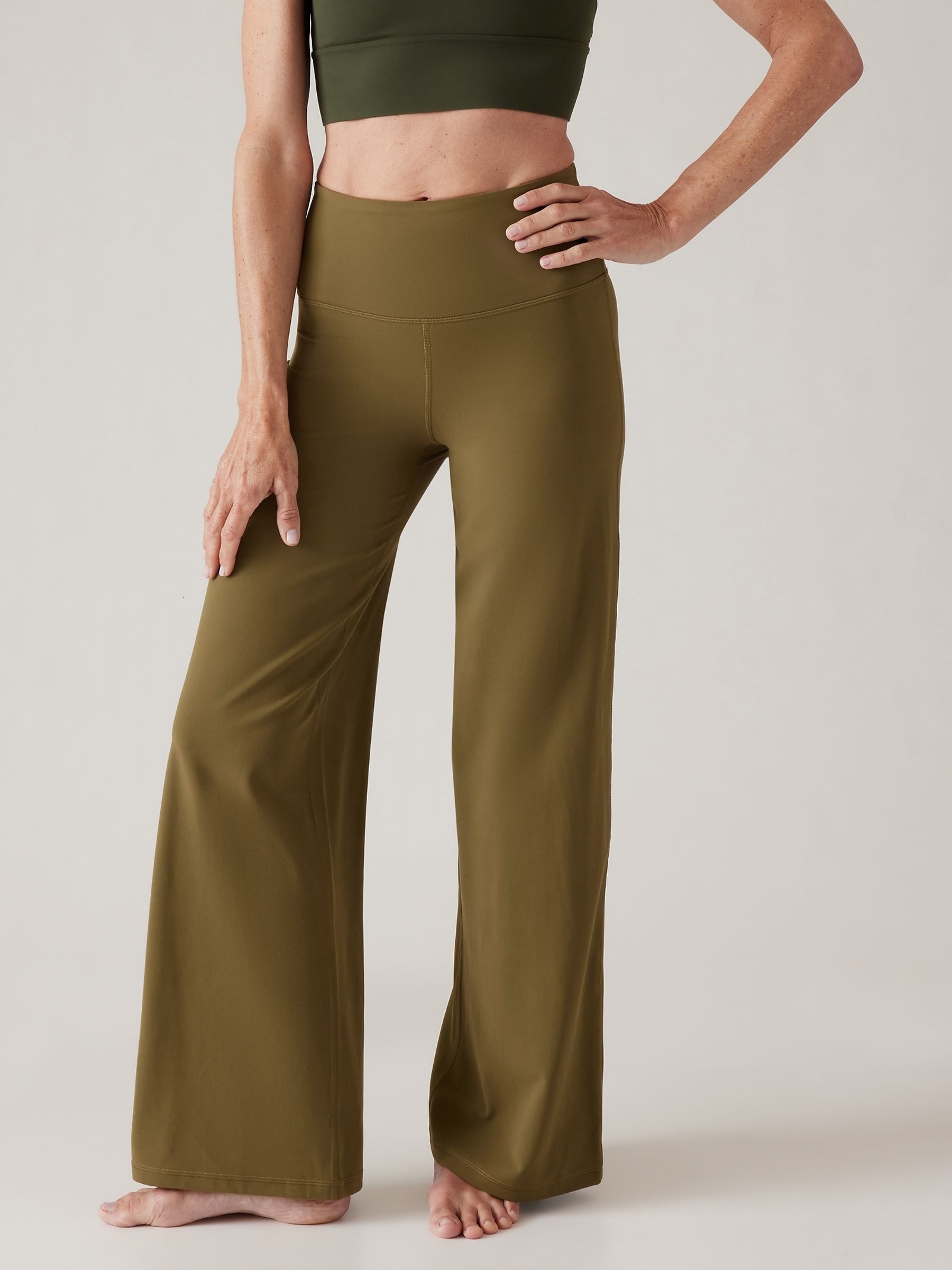 Athleta Green Elation Wide Leg Trousers Gap
