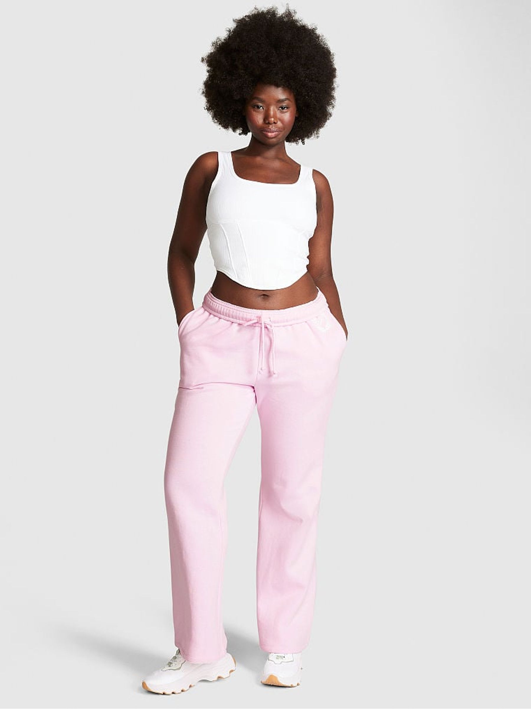 Pink flare joggers outlet