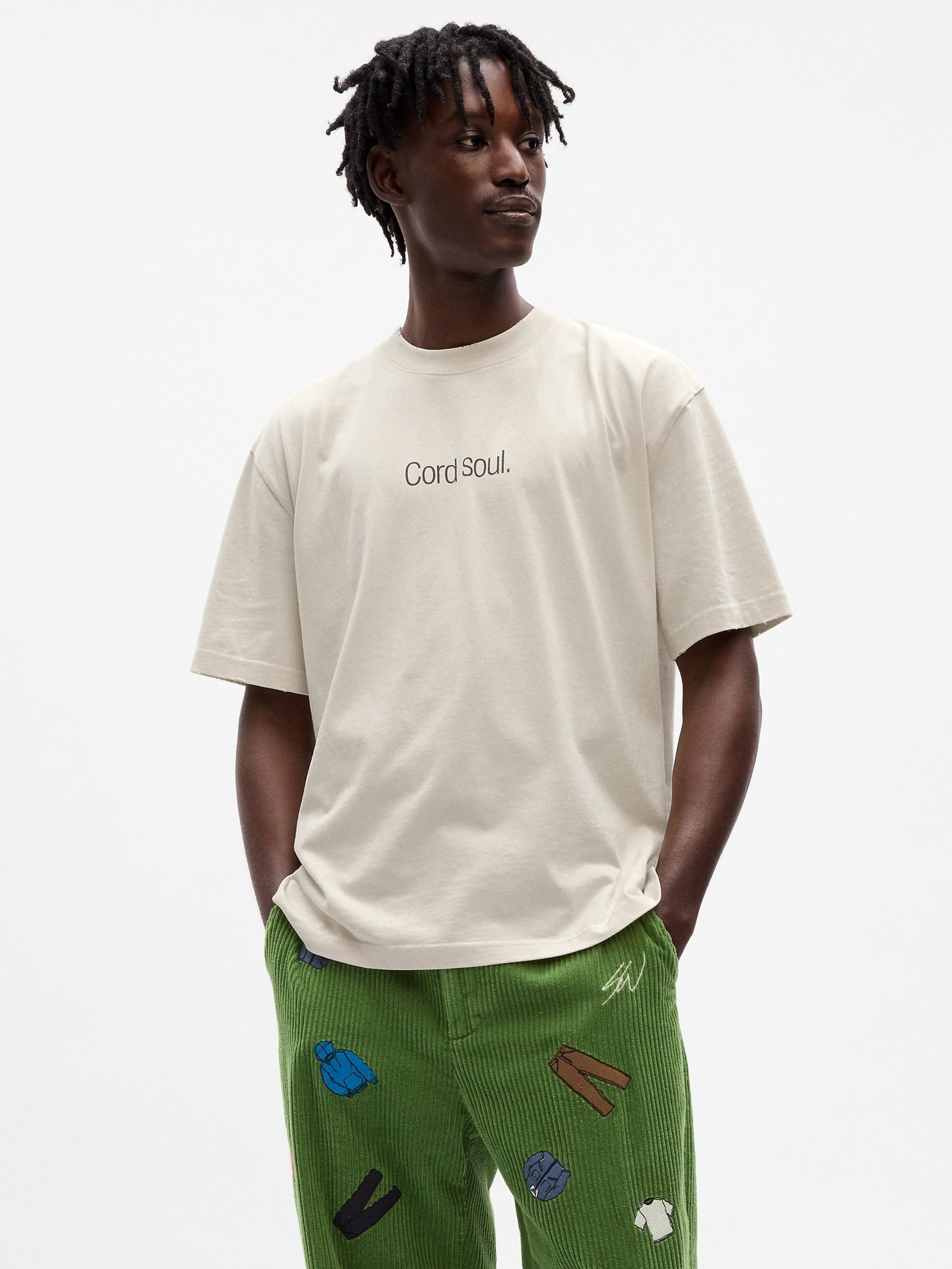 Buy Off White Unisex Sean Wotherspoon Graphic Short Sleeve Oversized T Shirt from the Gap online shop