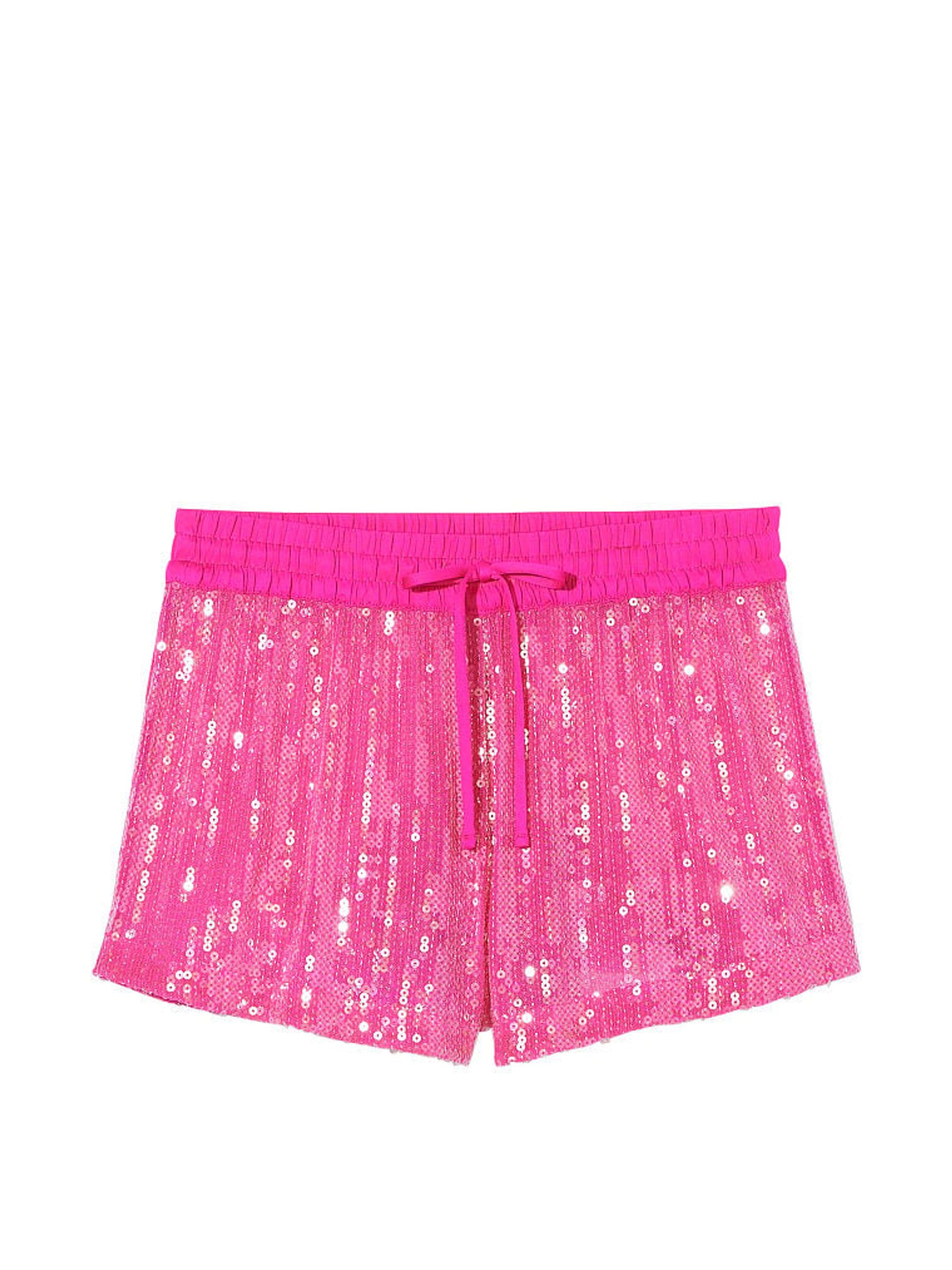 Sparkly pink shorts online