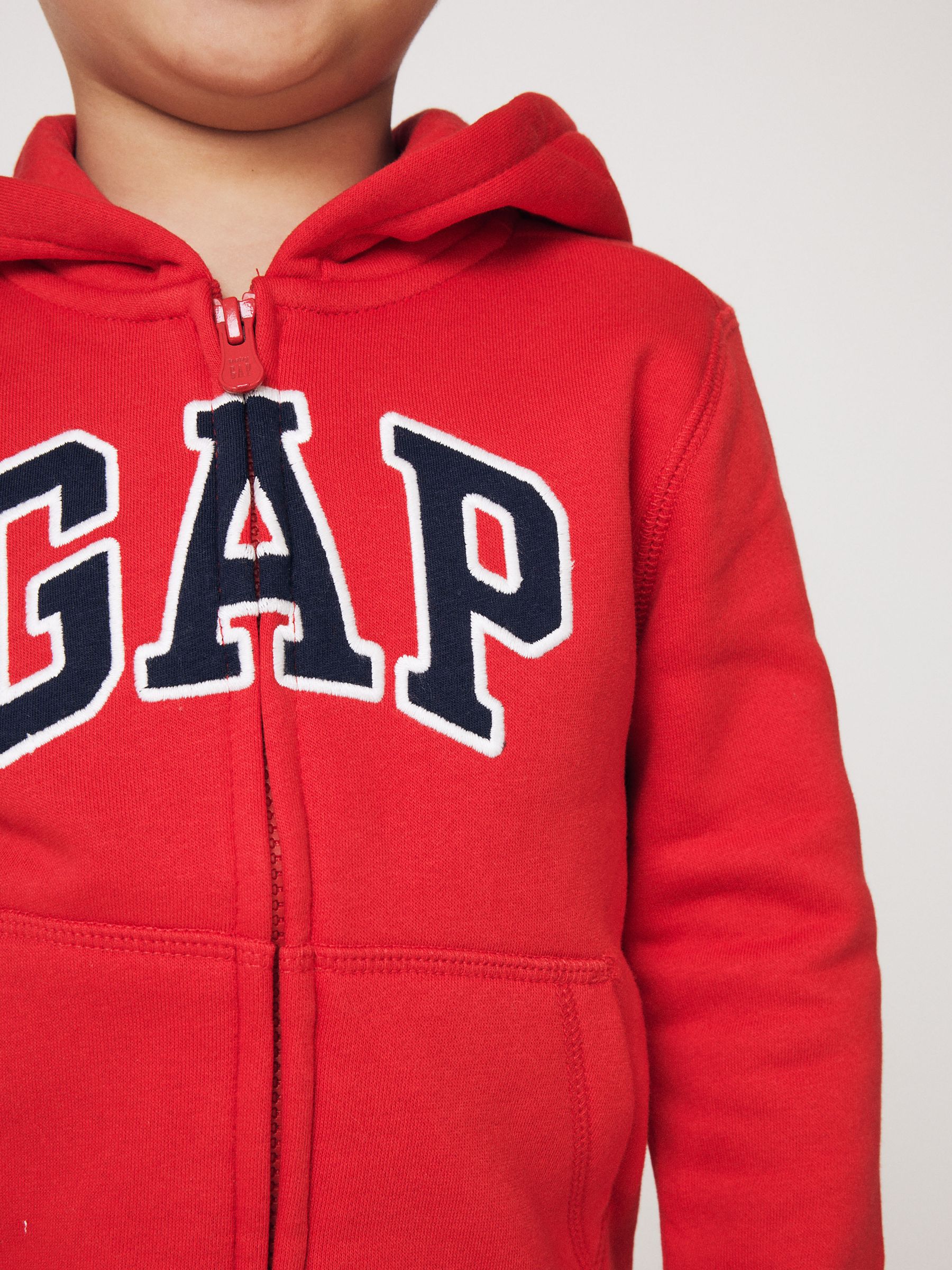 Red Logo Zip Up Hoodie Newborn 5yrs Gap