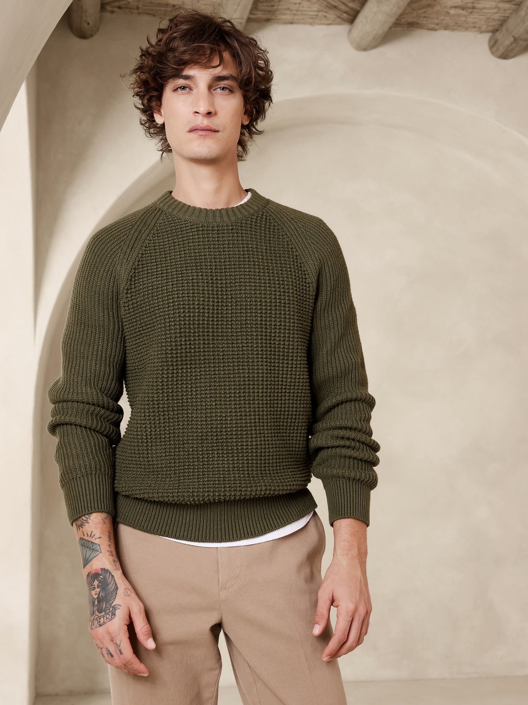 Buy Banana Republic Green Vicente Cotton Jumper from the Gap online shop