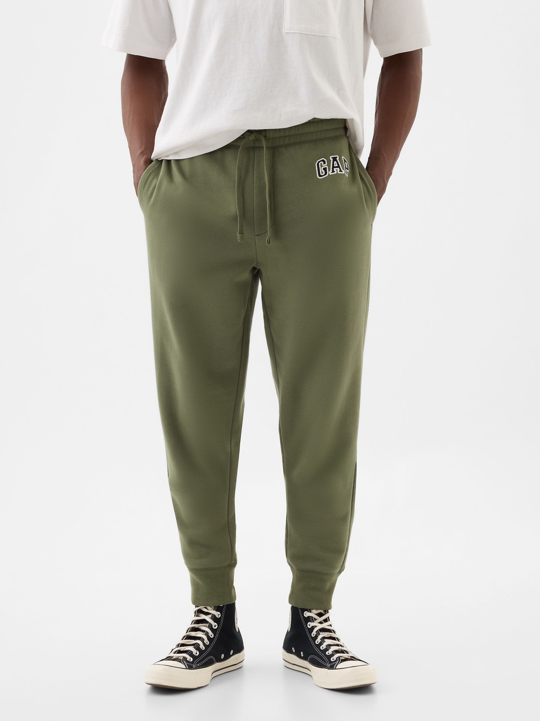 Green Fleece Logo Joggers