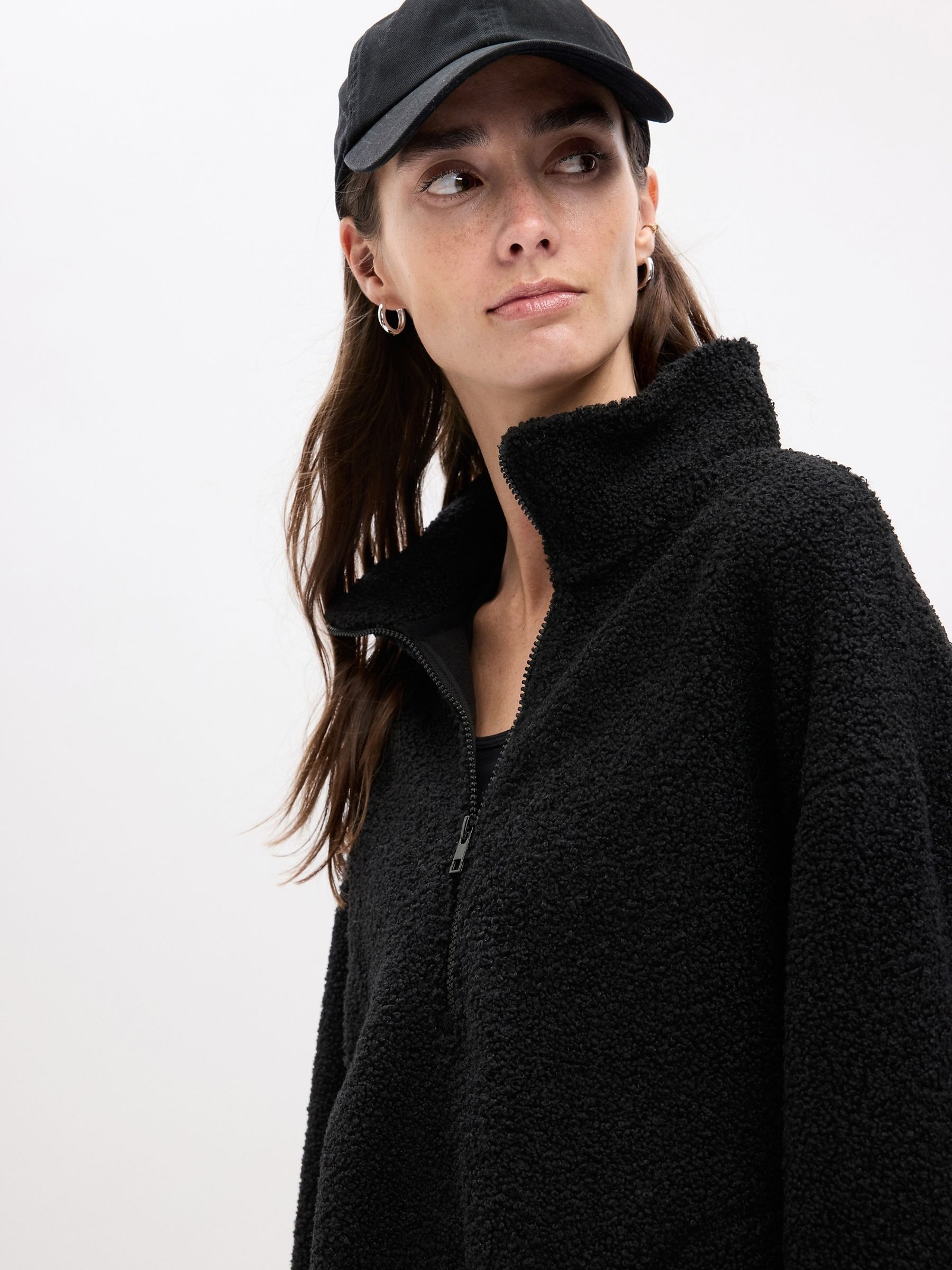 Sherpa half zip sweatshirt outlet