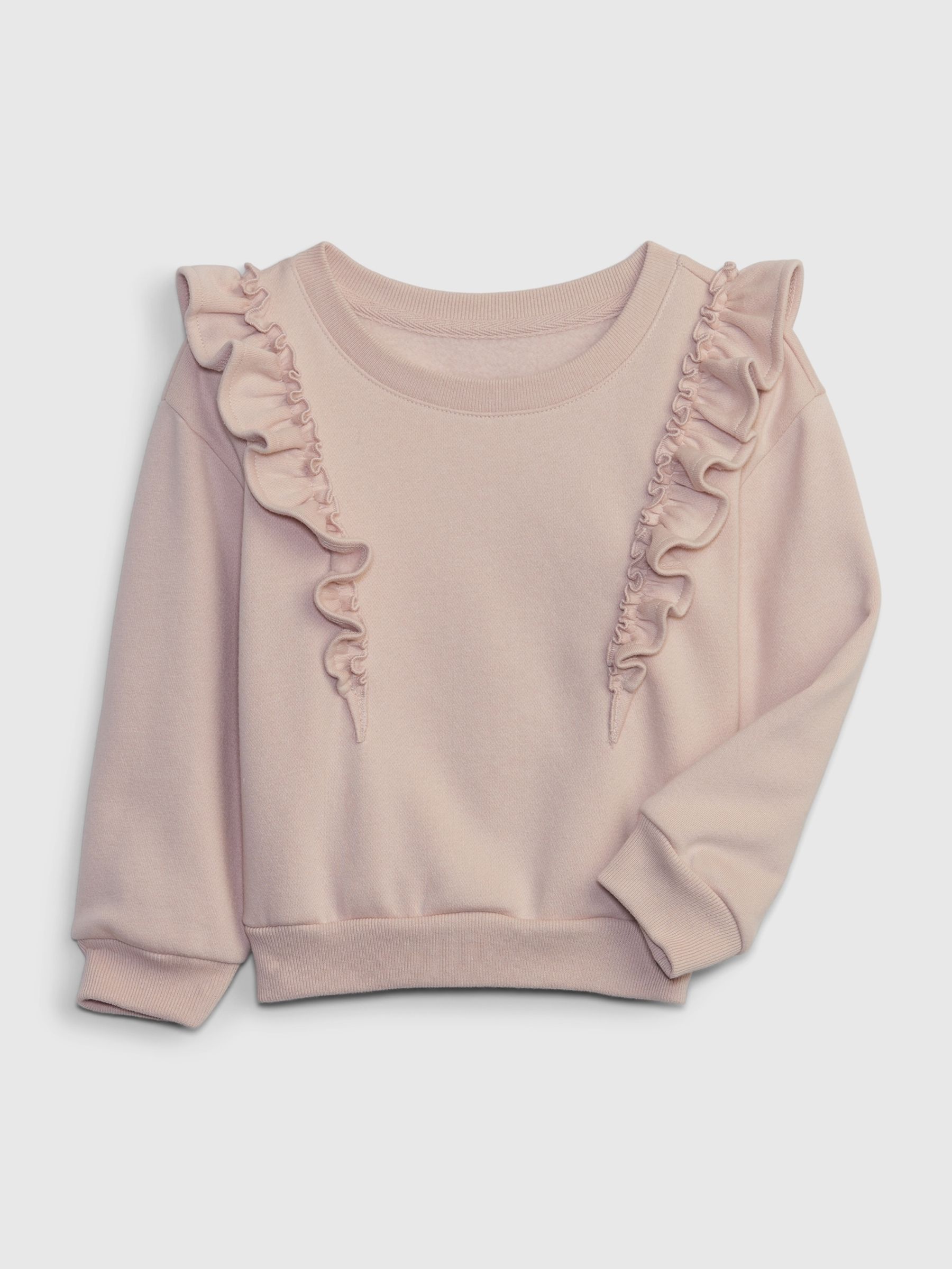 Pink ruffle sweatshirt outlet