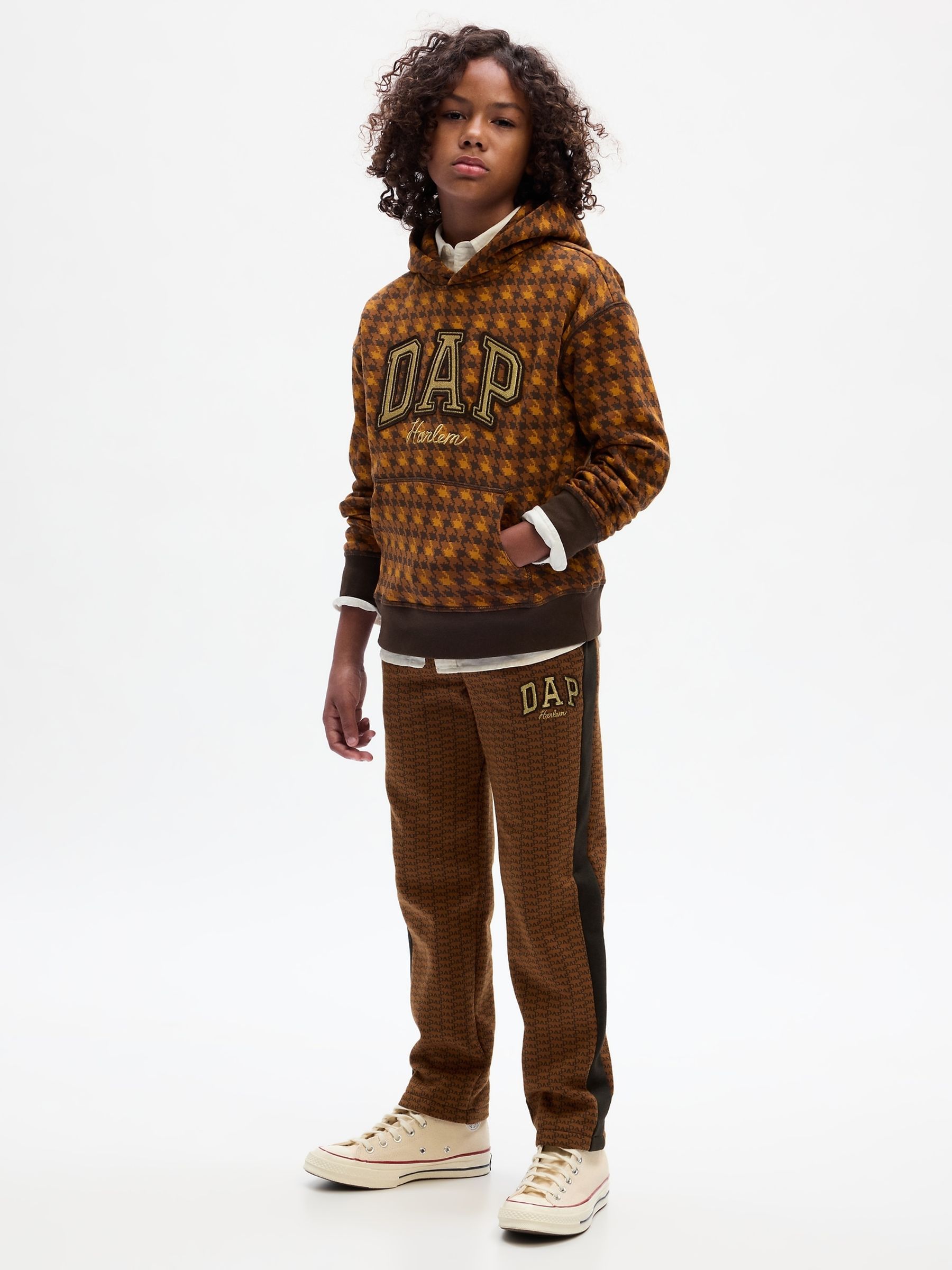 Brown Dapper Dan Logo Kids Joggers 4 13yrs