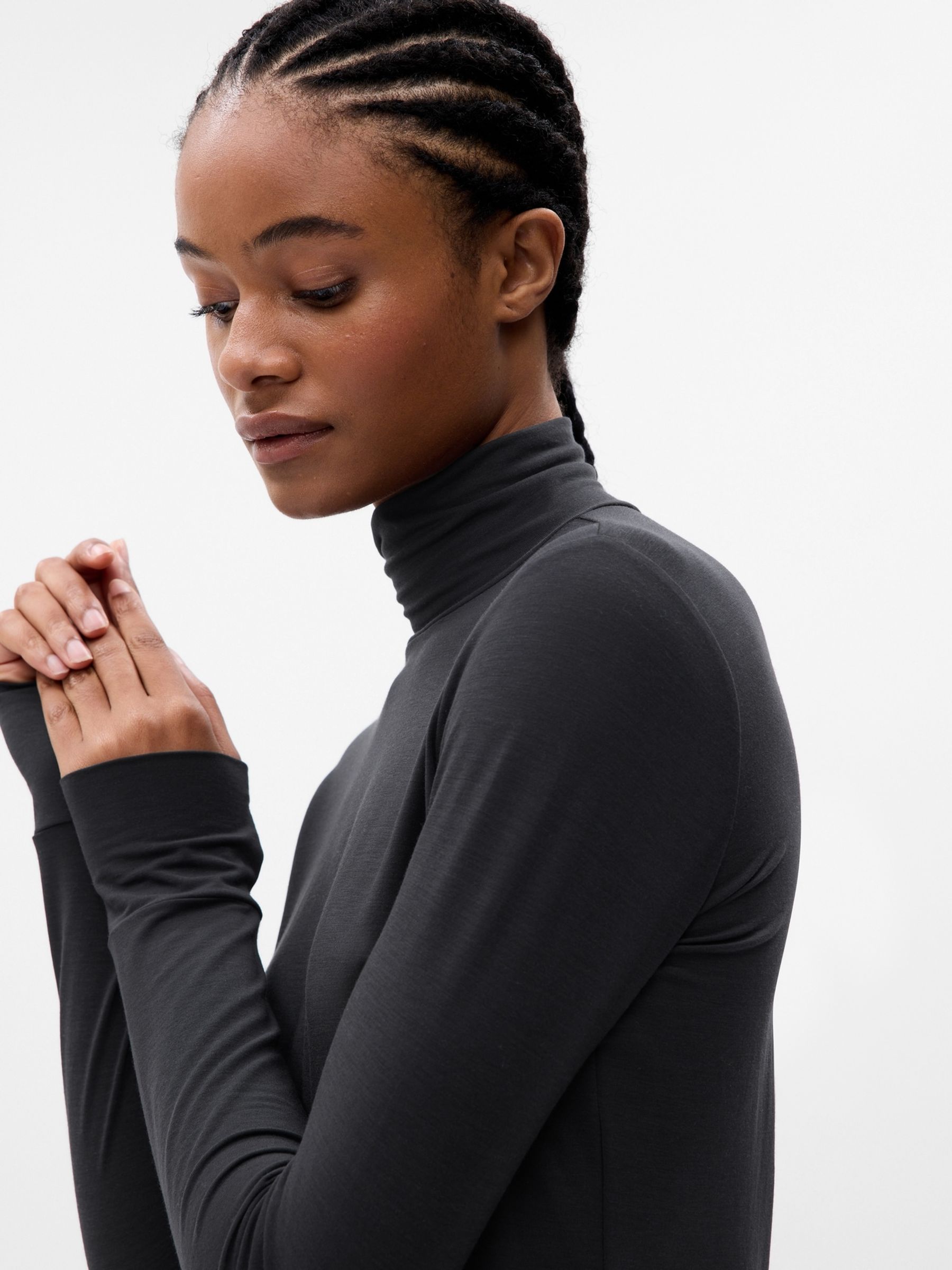 Women's long sleeve turtleneck shirts top