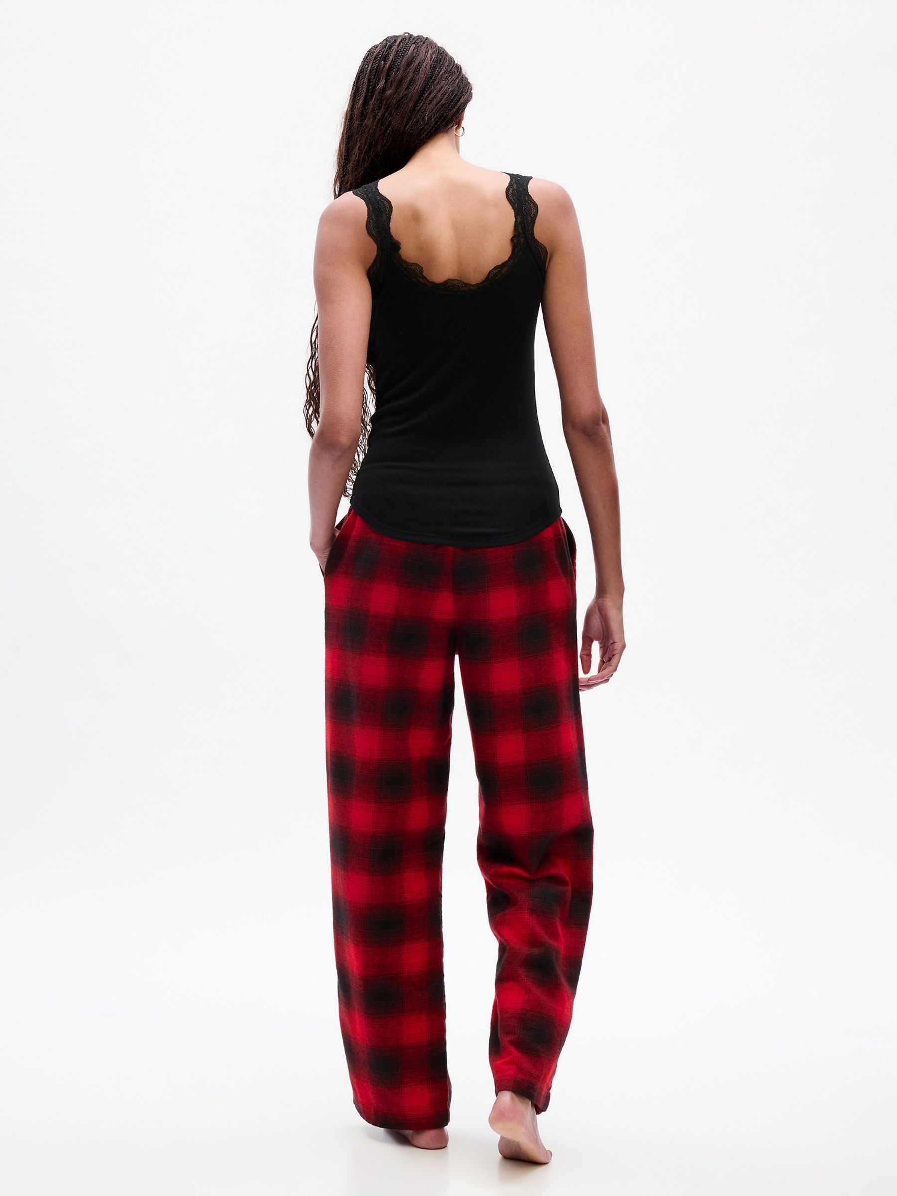 Buy Red Tartan Flannel Pyjama Bottoms from the Gap online shop