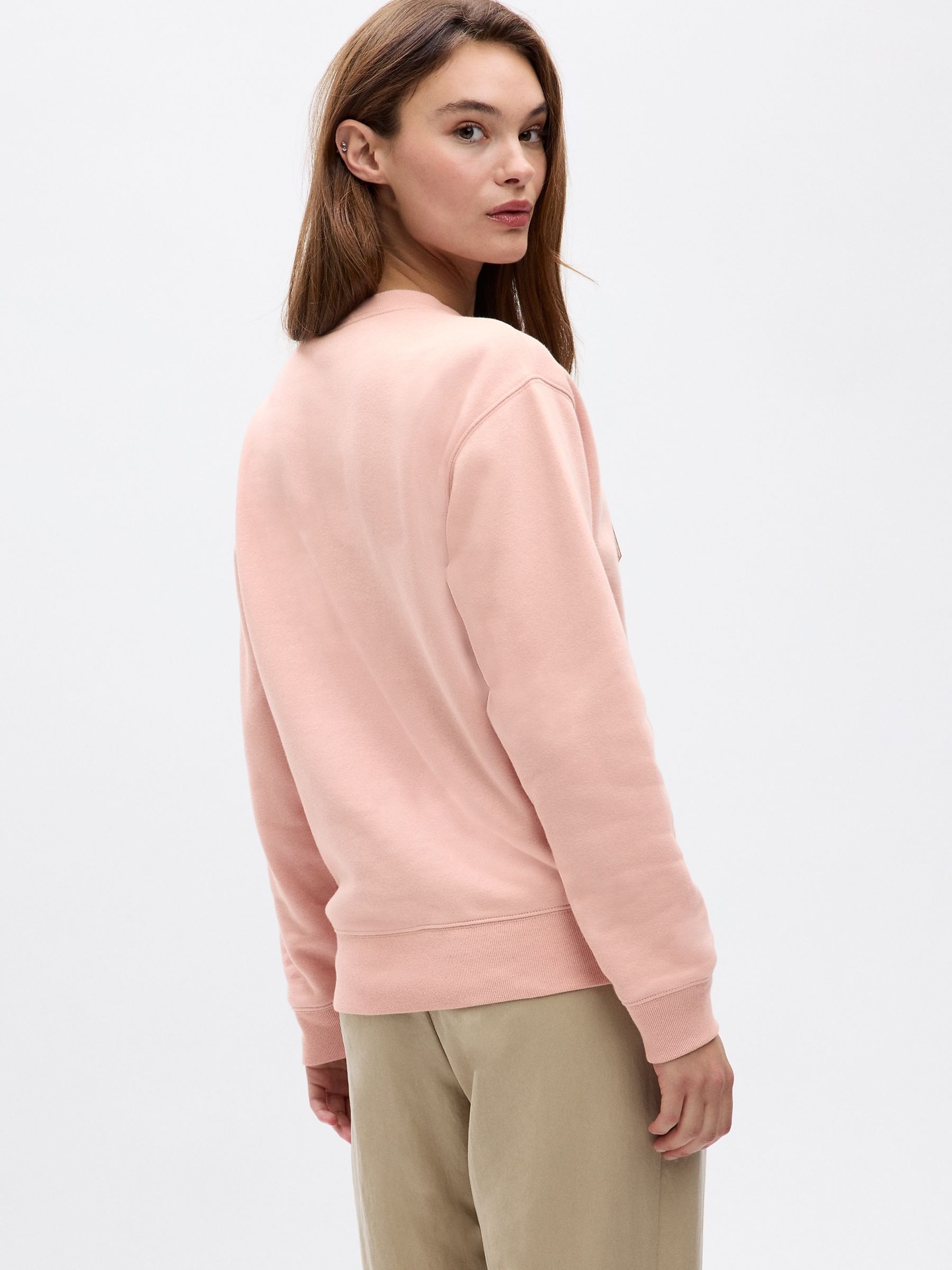 Pink long sleeve sweatshirt cheap