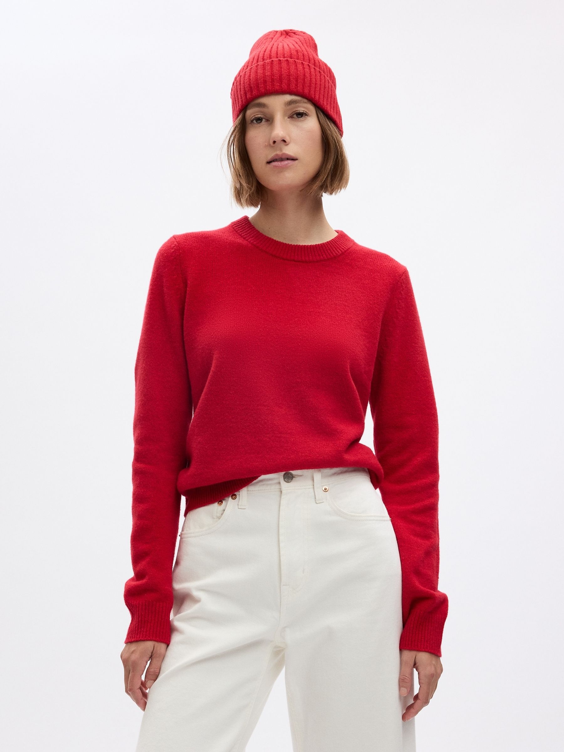 Buy Red CashSoft Cotton Mix Crew Neck Jumper from the Gap online shop