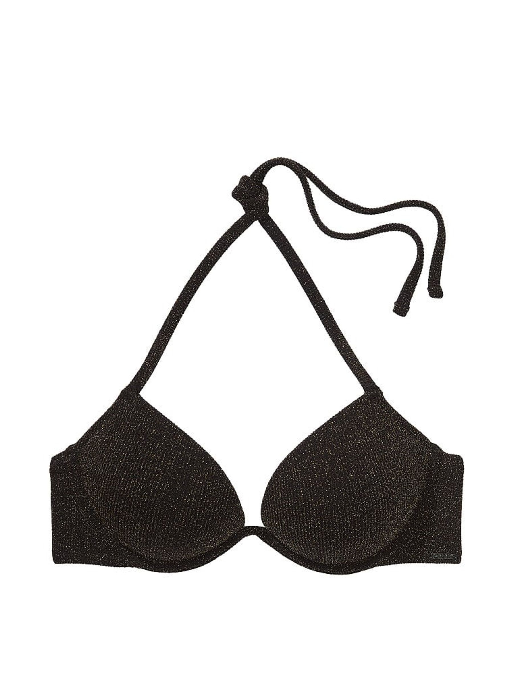 Pure Black Add 2 Cups Push Up Bikini Top Victoria s Secret UK