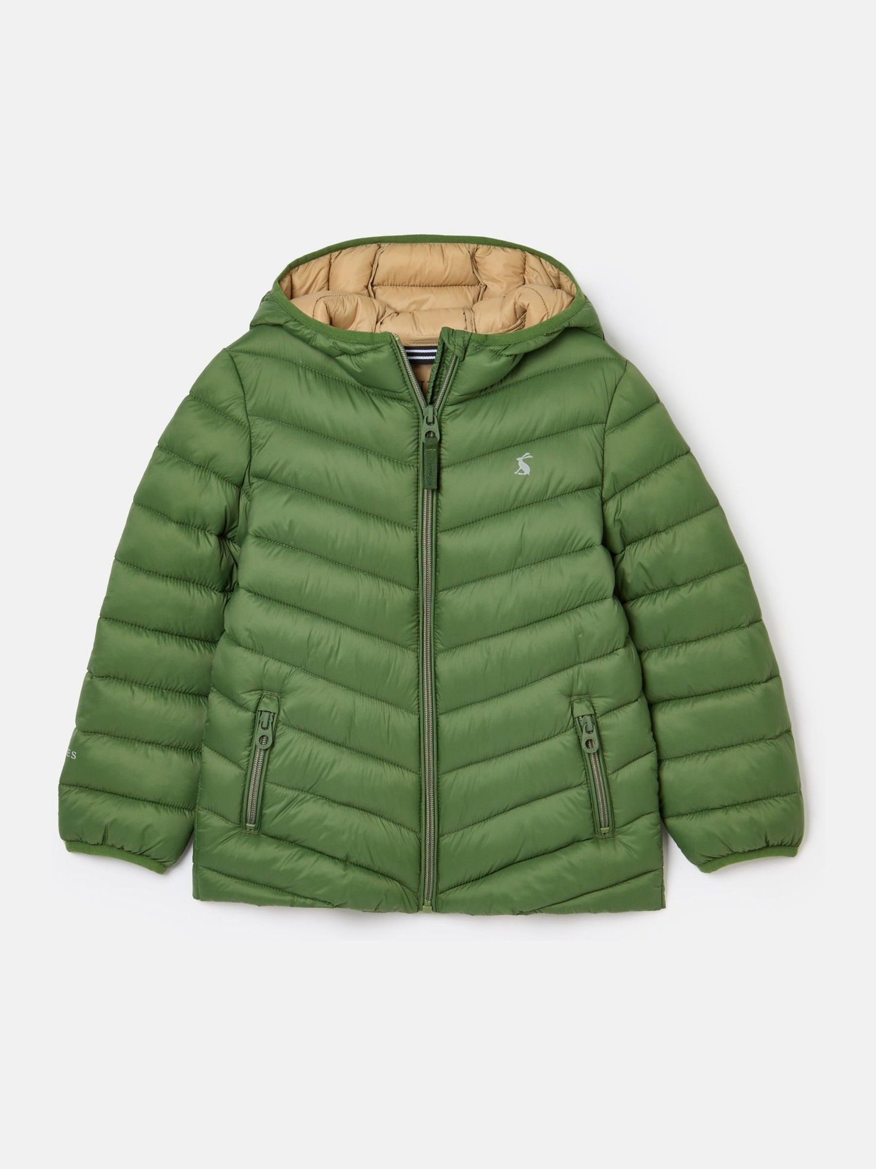 Kids Cairn Green Showerproof Padded Coat Joules