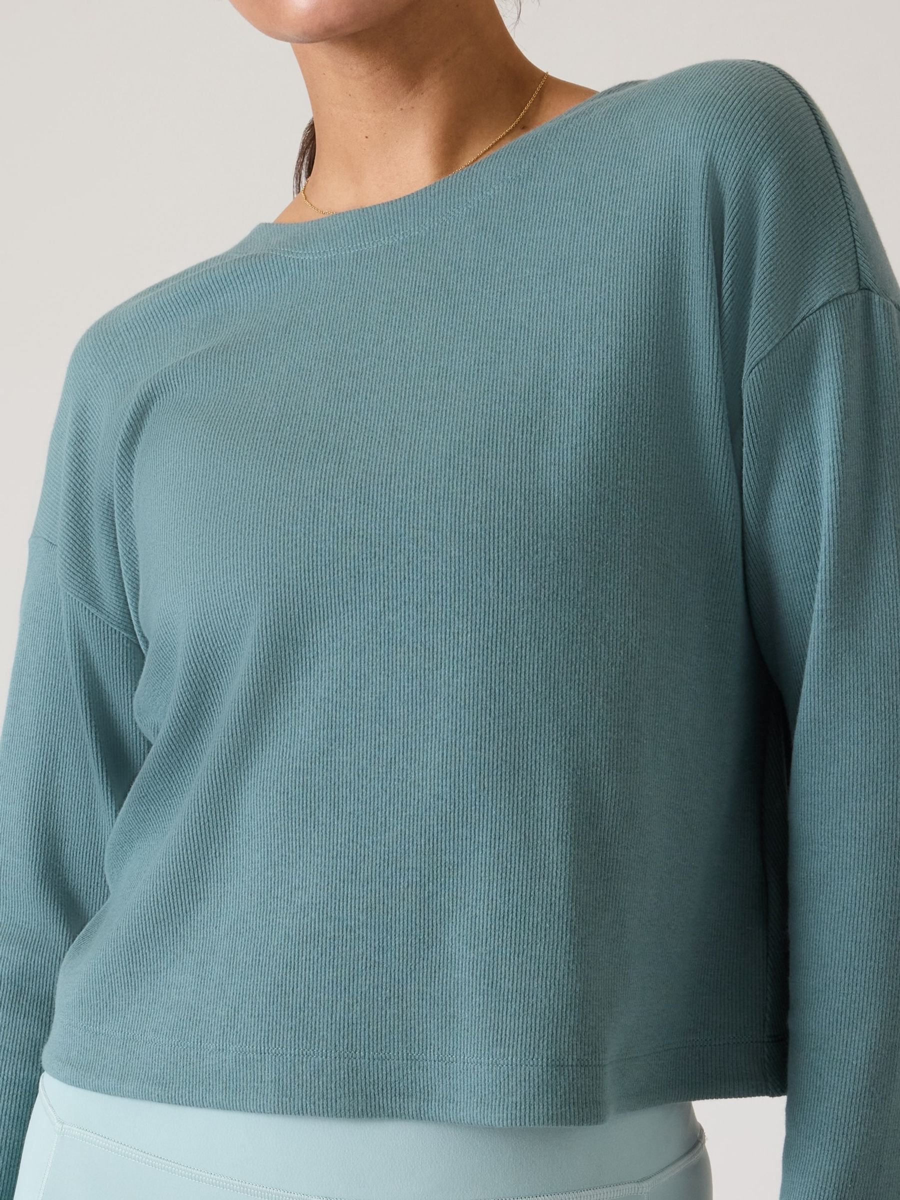 Buy Athleta Green Presence Twist Sweatshirt from the Gap online shop