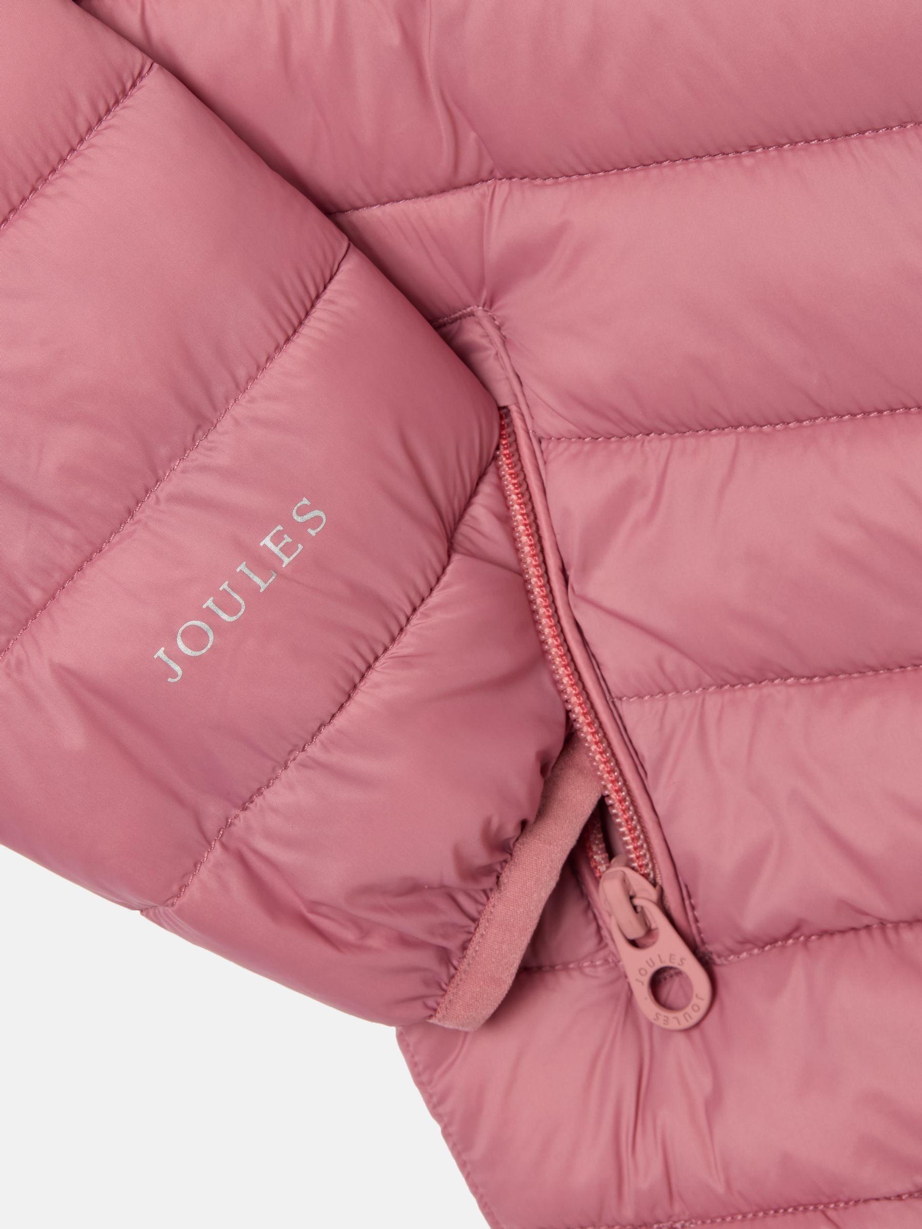 Girls Kinnaird Light Pink Showerproof Padded Coat Joules