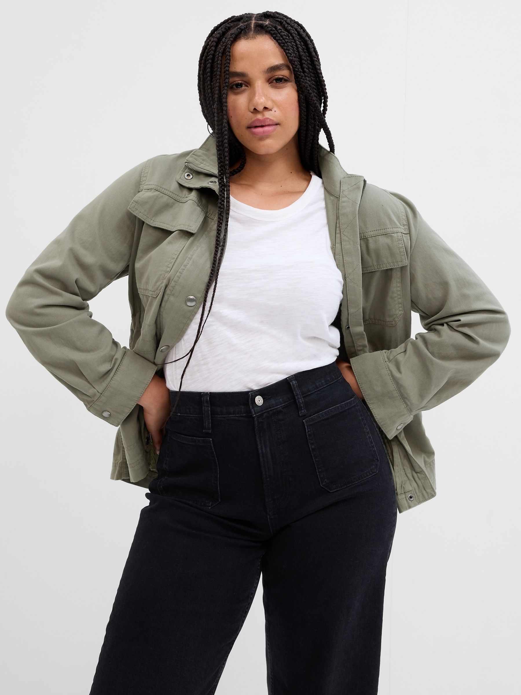 Gap green jacket womens sales