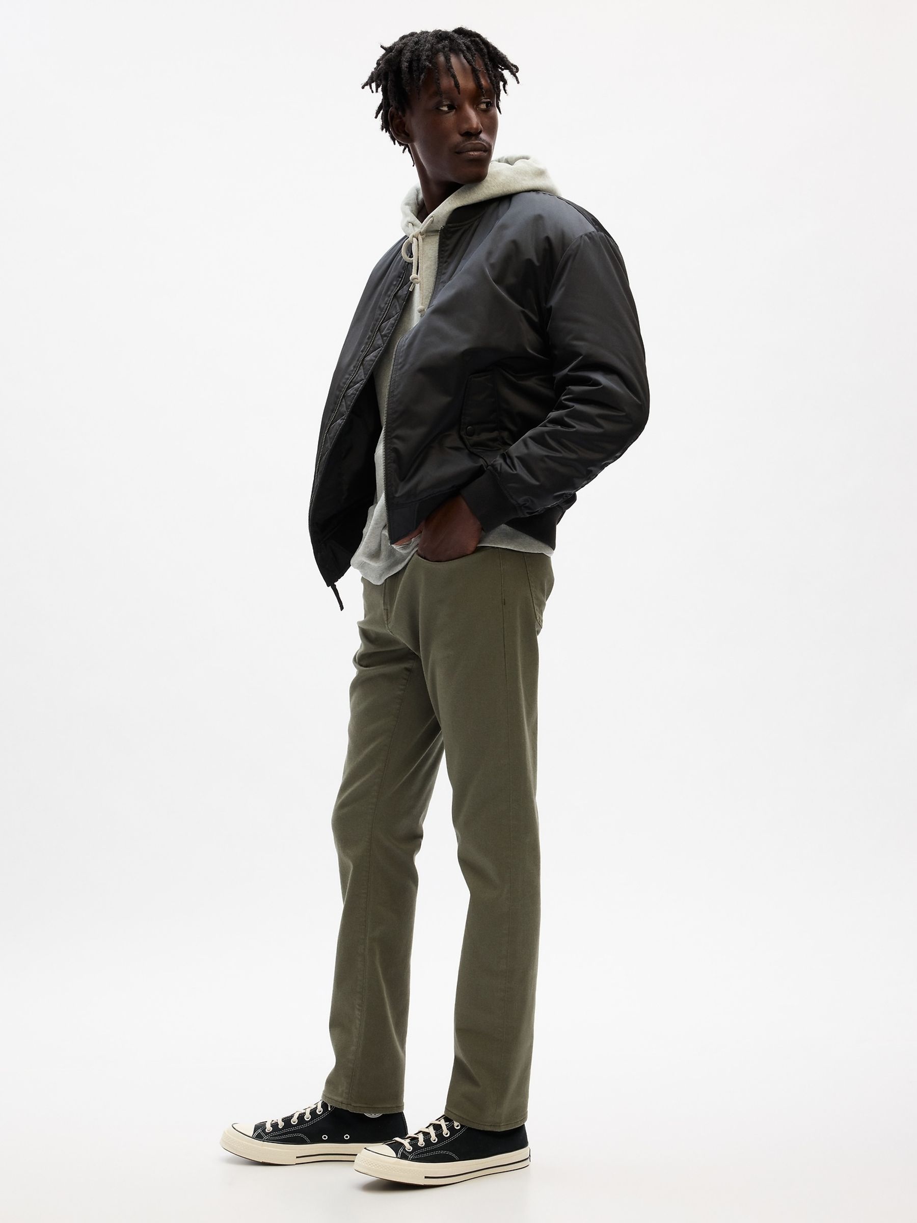 Khaki Green Everyday Slim Fit Jeans