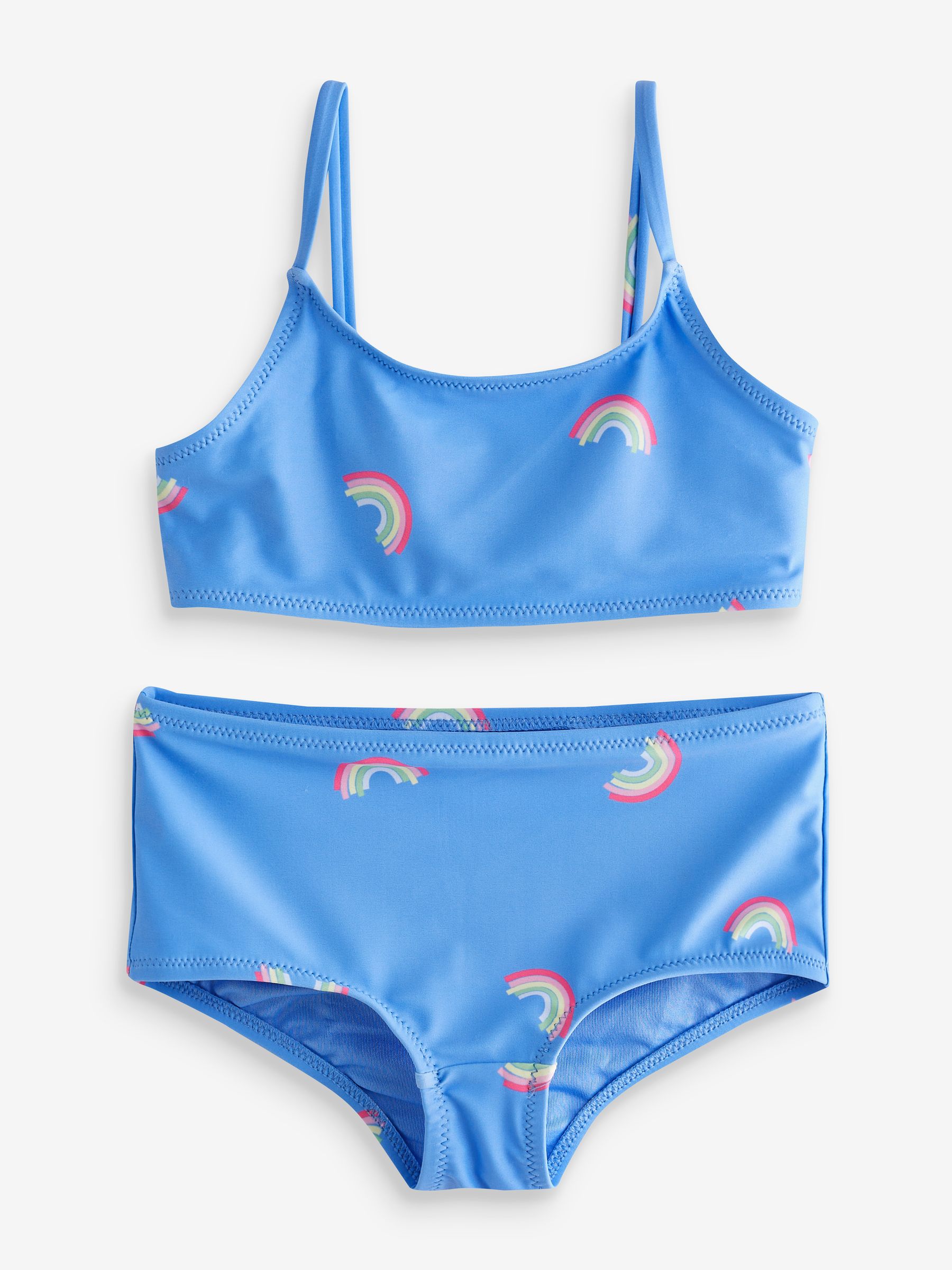 Blue Rainbow Print Bikini 4 12yrs