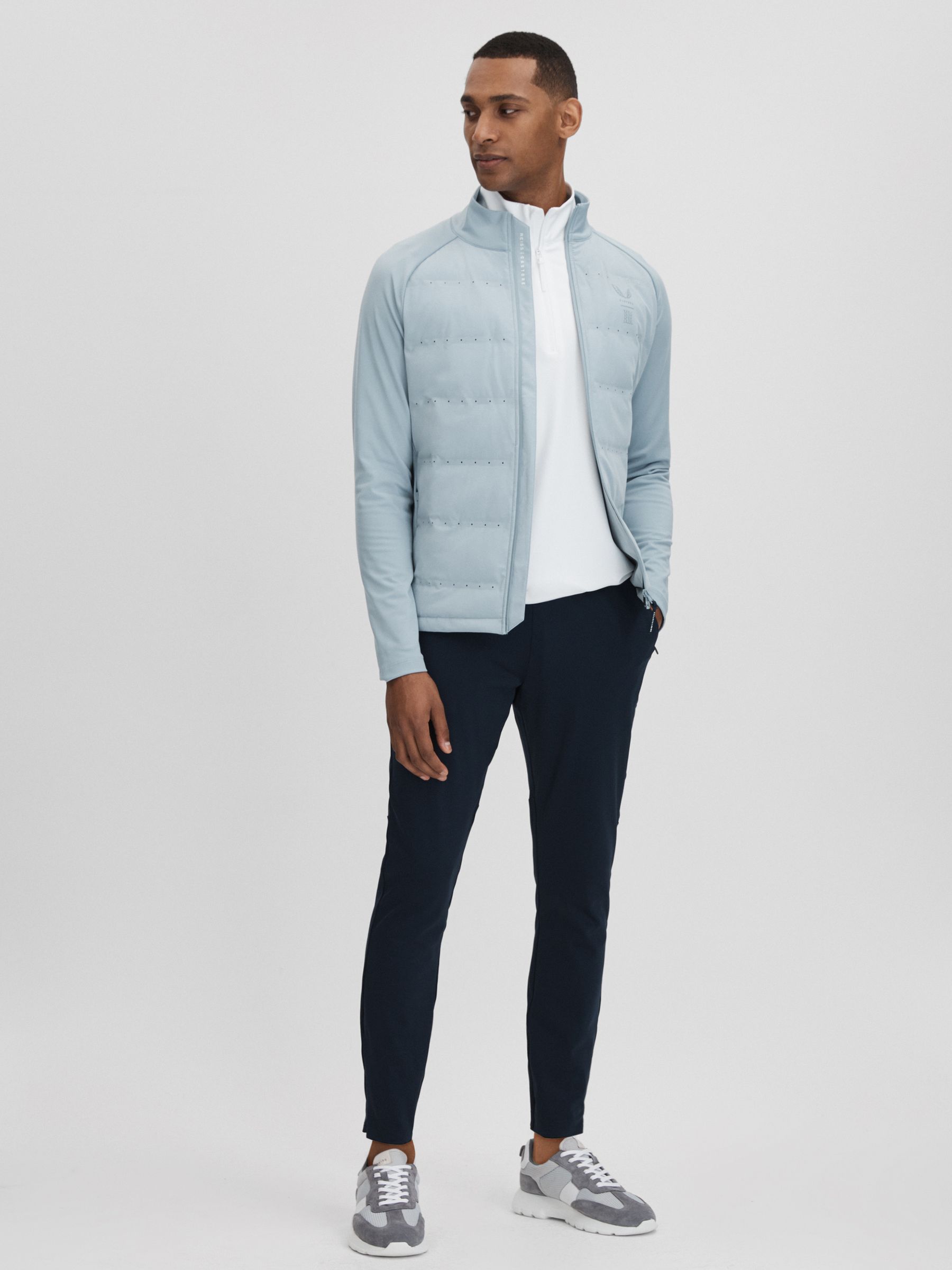 Silver quilted jacket store